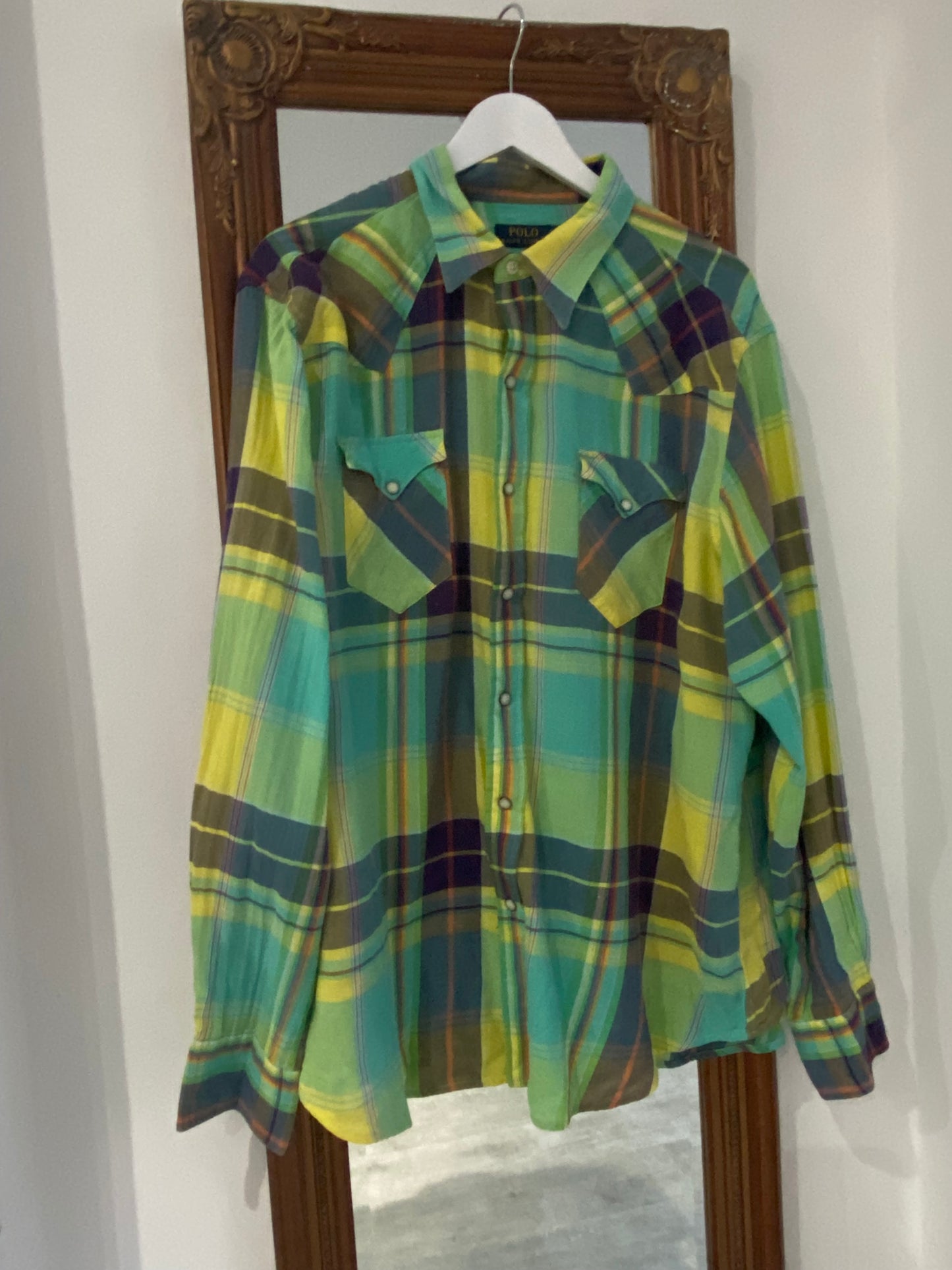 Polo Ralph Lauren Green Checked Shirt Size XL
