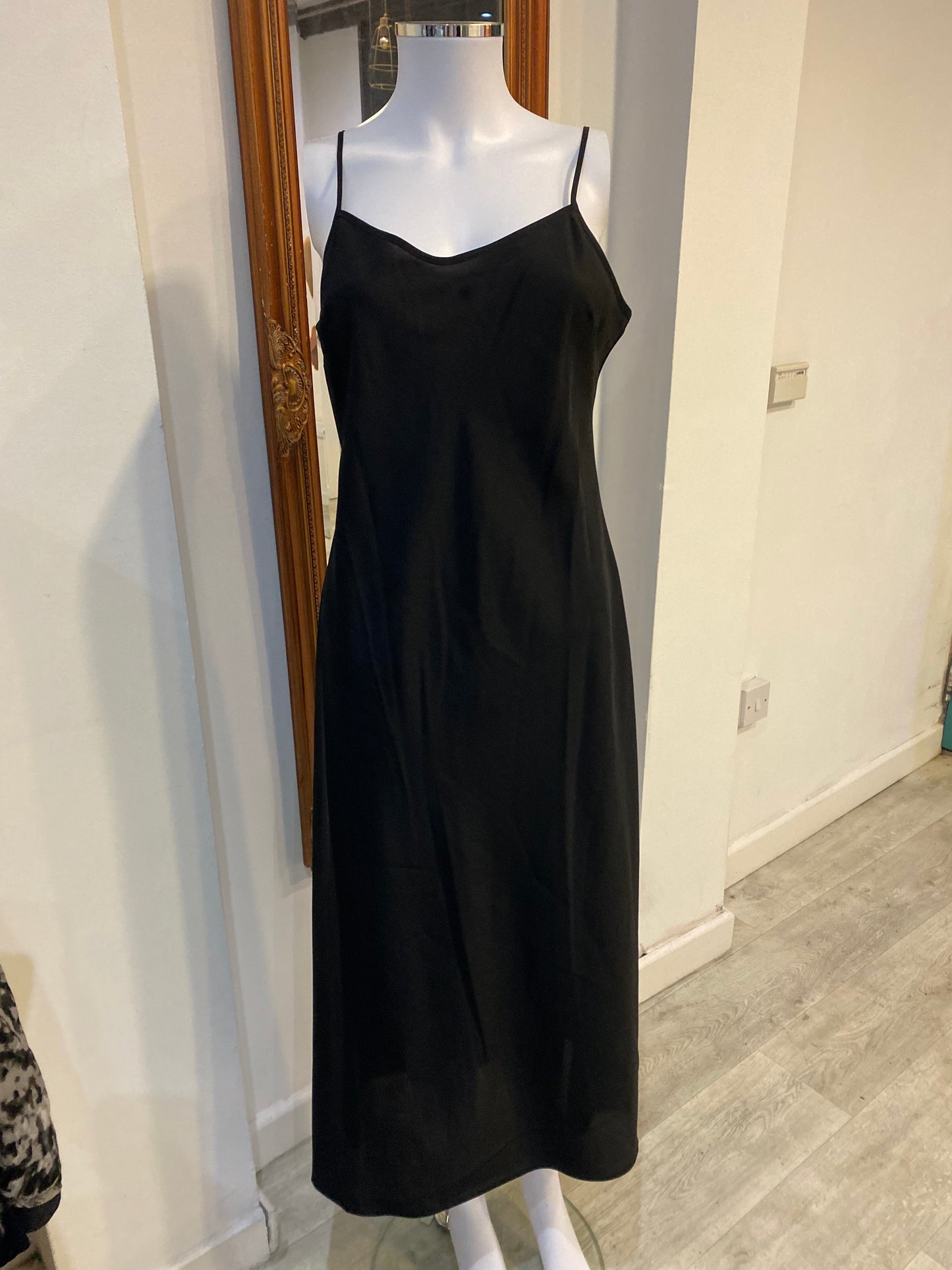 LK Bennett Velvet Detail Patterned Dress with Slip Dress Size 16