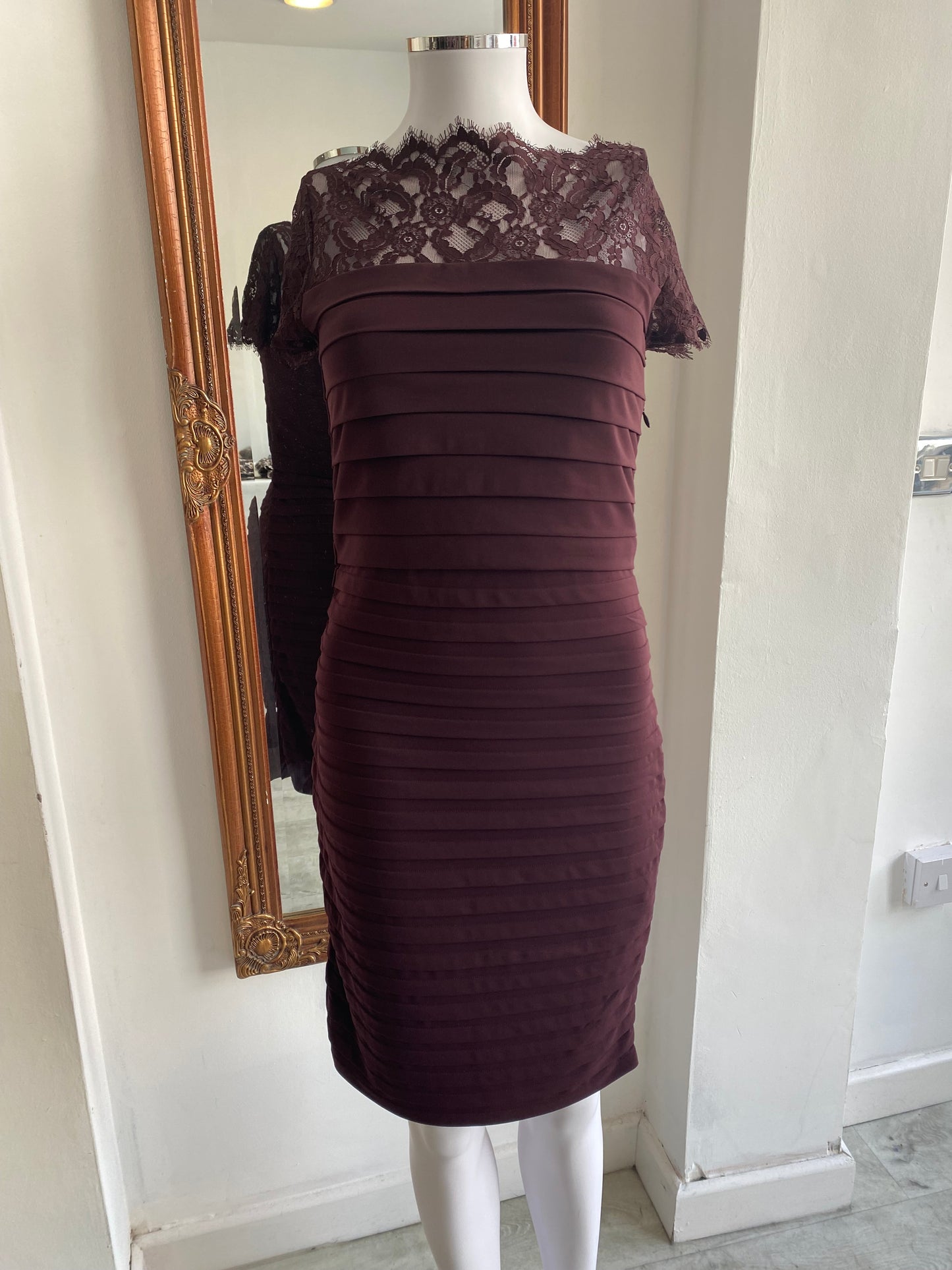 Mint Velvet burgundy dress size 8