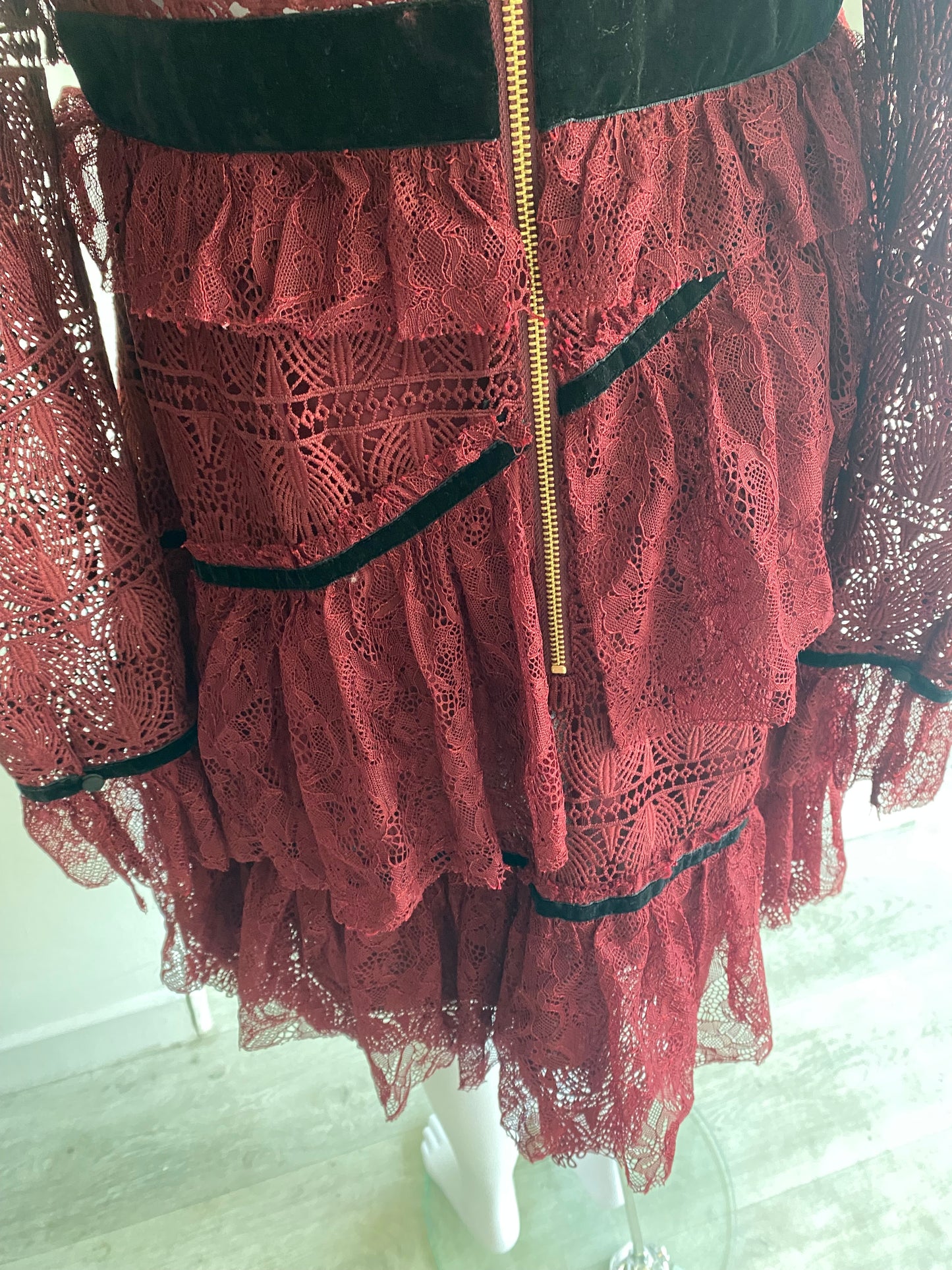 Perseverance Burgundy lace dress size 12