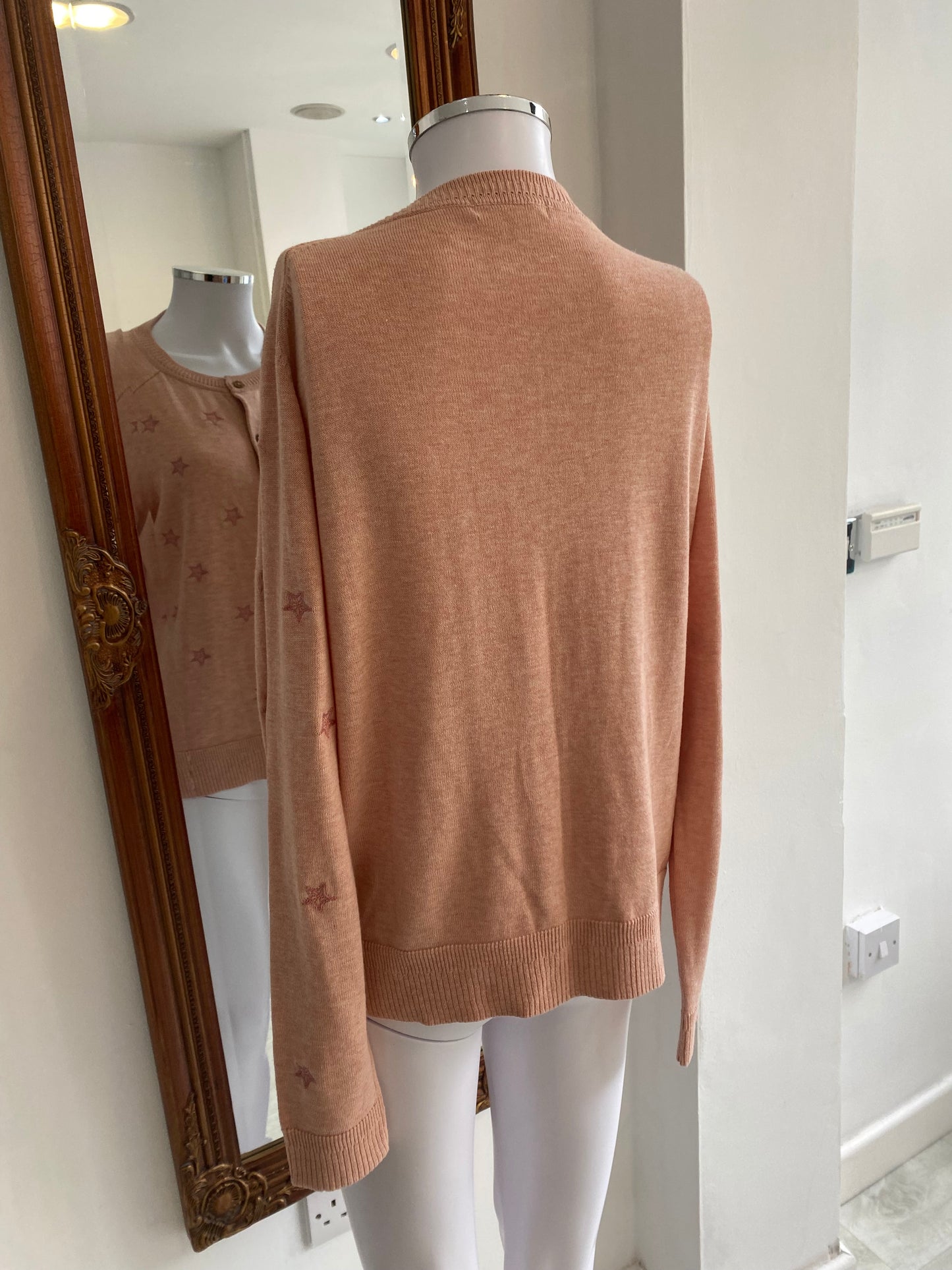 White Stuff Star Blush Pink Cardigan Size 12