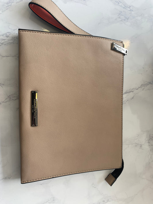 Kenneth Cole Faux Leather Beige Clutch Bag
