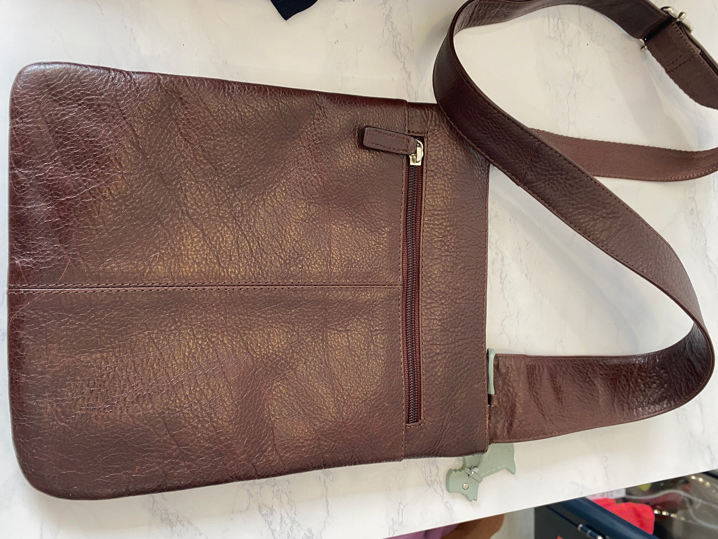 Radley Burgundy Leather Cross Body Handbag