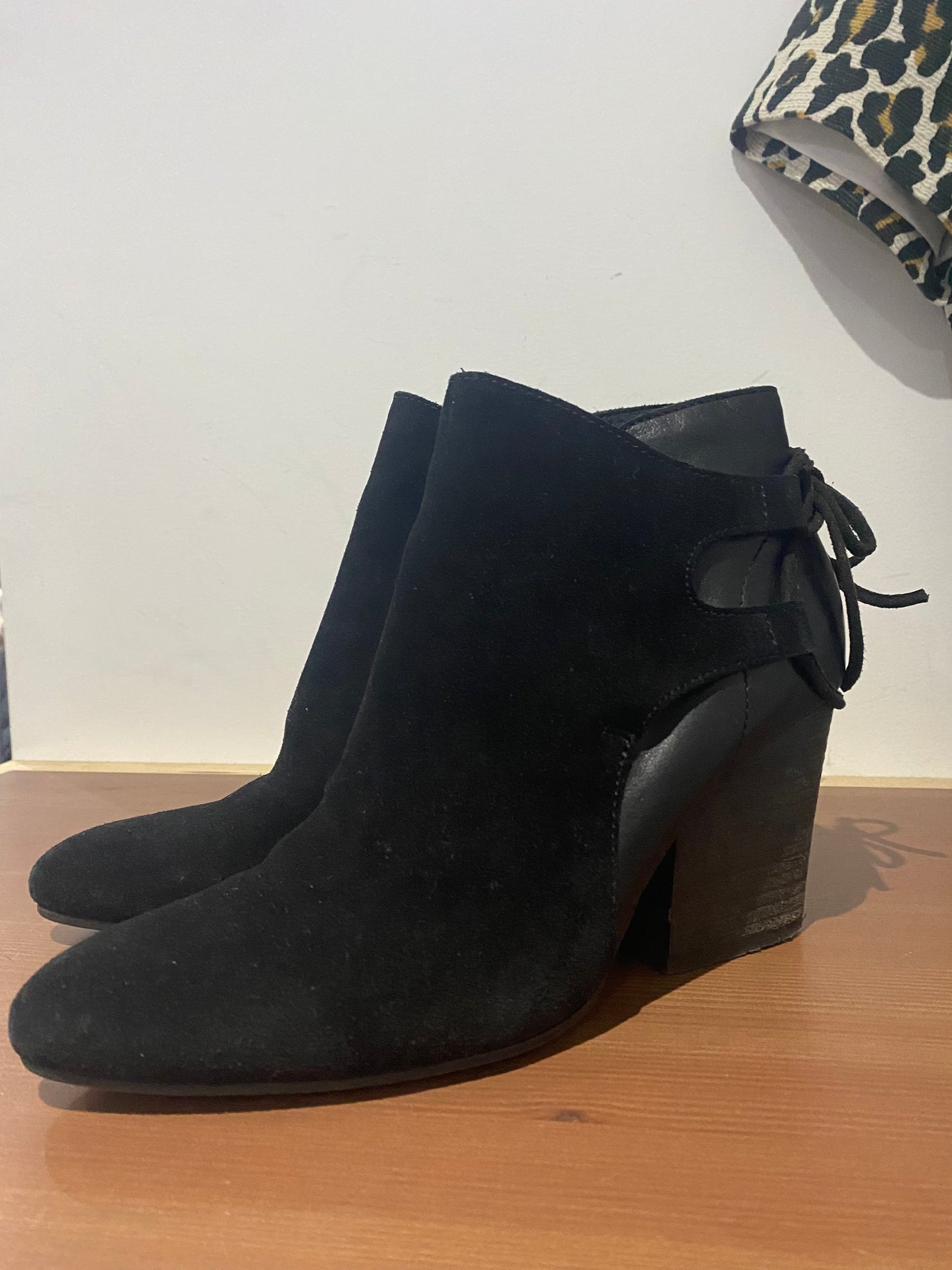 Hudson Black Suede Ankle Boots Size 5
