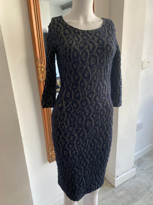 Reiss leopard print dress size 6