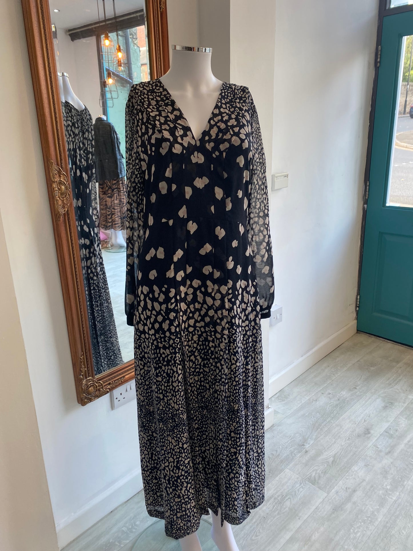 Mint Velvet Animal Print Maxi Dress Size 12