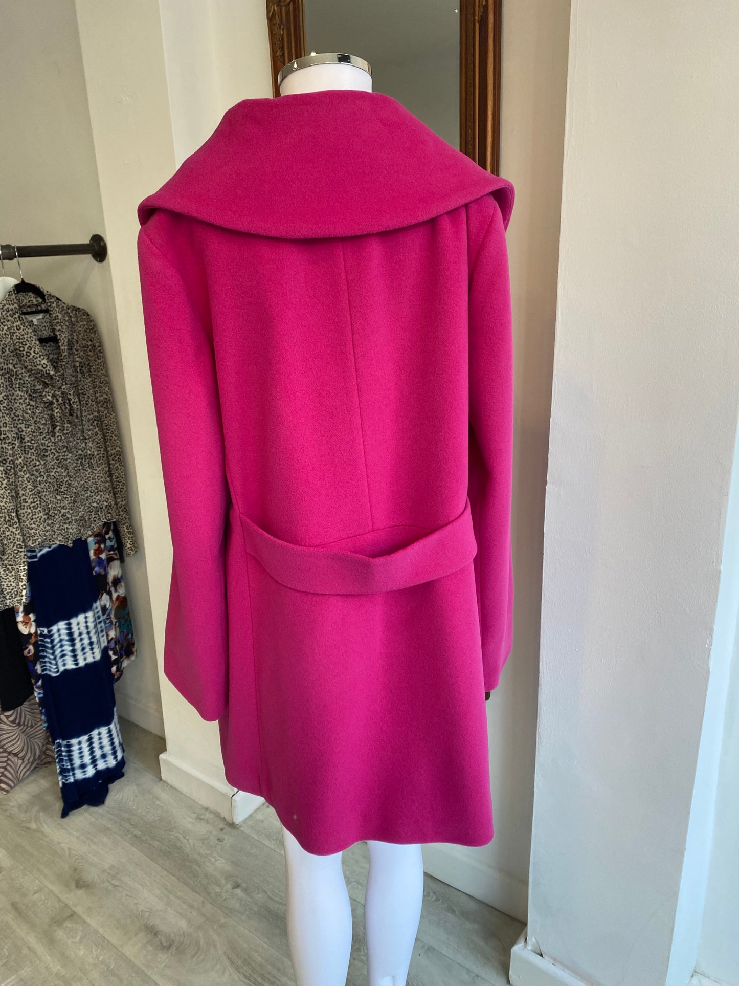 Laura Ashley Pink Wool and Cashmere Coat Size 14