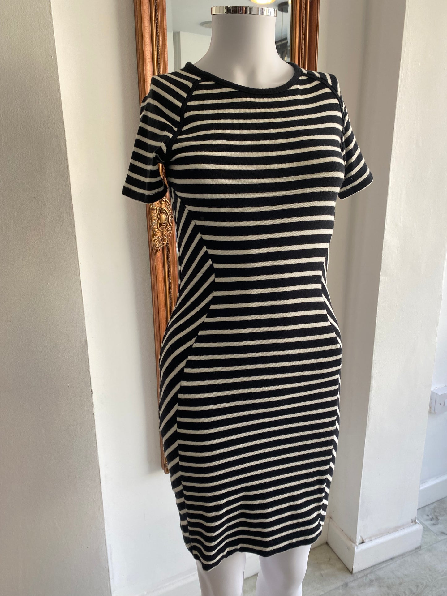 French Connection striped bodycon dress size 8
