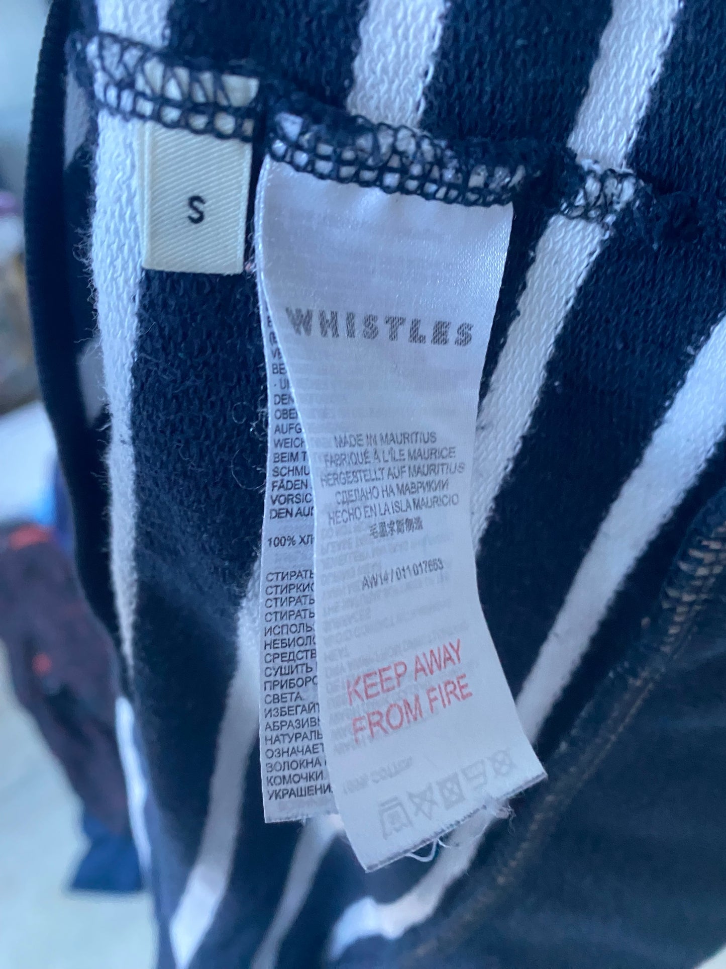 Whistles Striped Sweater Size 8