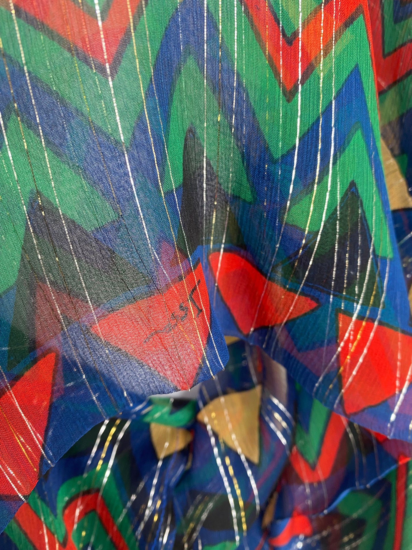 Issa Geometric Print Maxi Dress Size 12