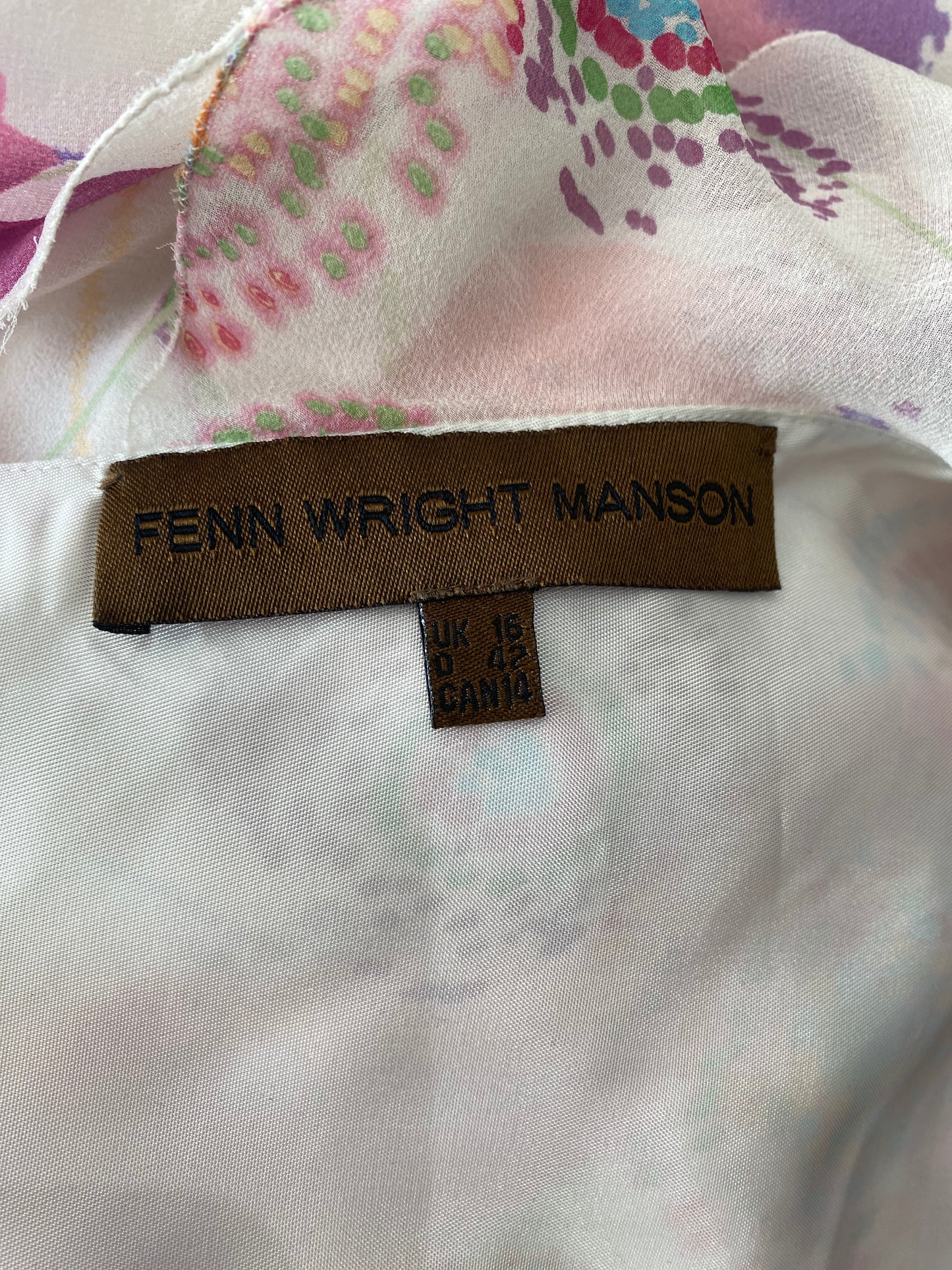 Fenn Wright Manson Floaty Floral Dress Size 16