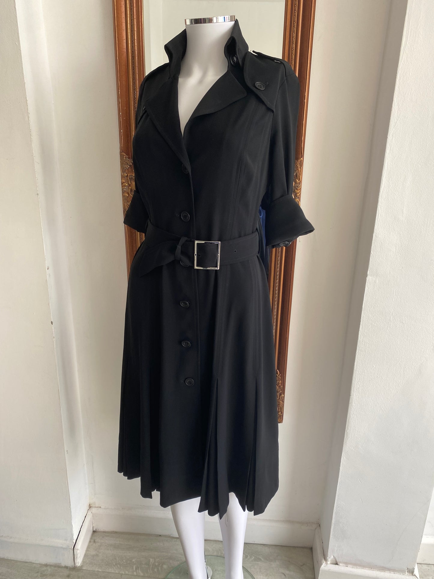 Karen Millen black belted dress size 8