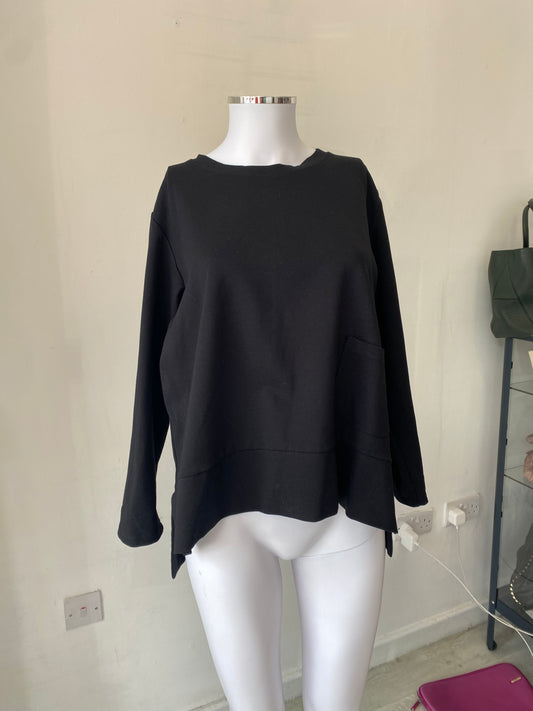 ID Clothing Black Long Sleeved Top Size 14