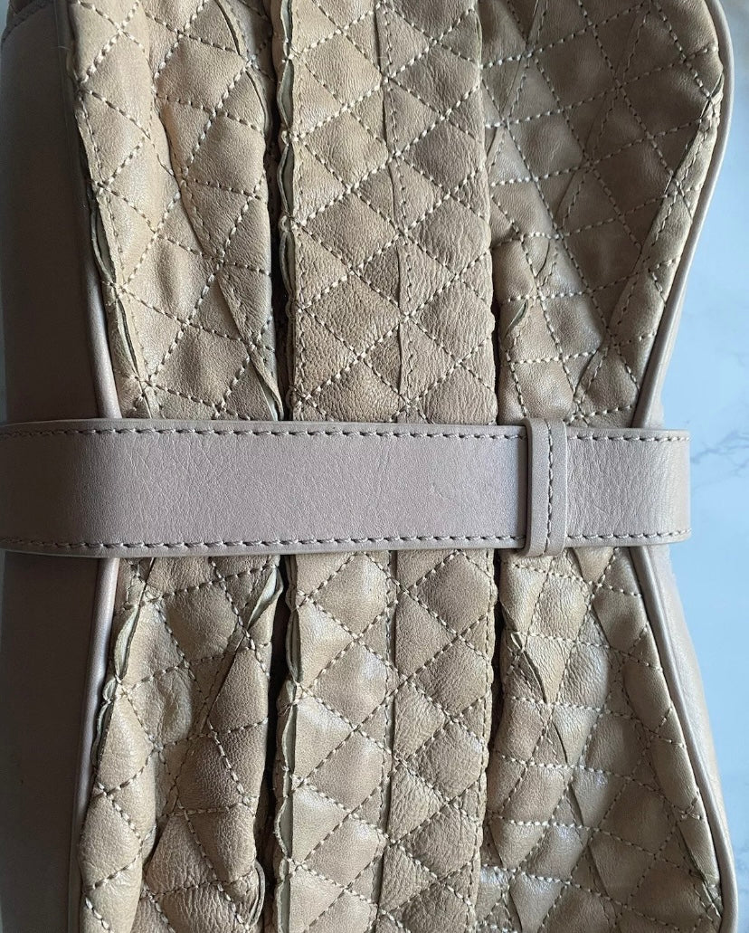 Moschino Cheap and Chic Beige Quilted Handbag