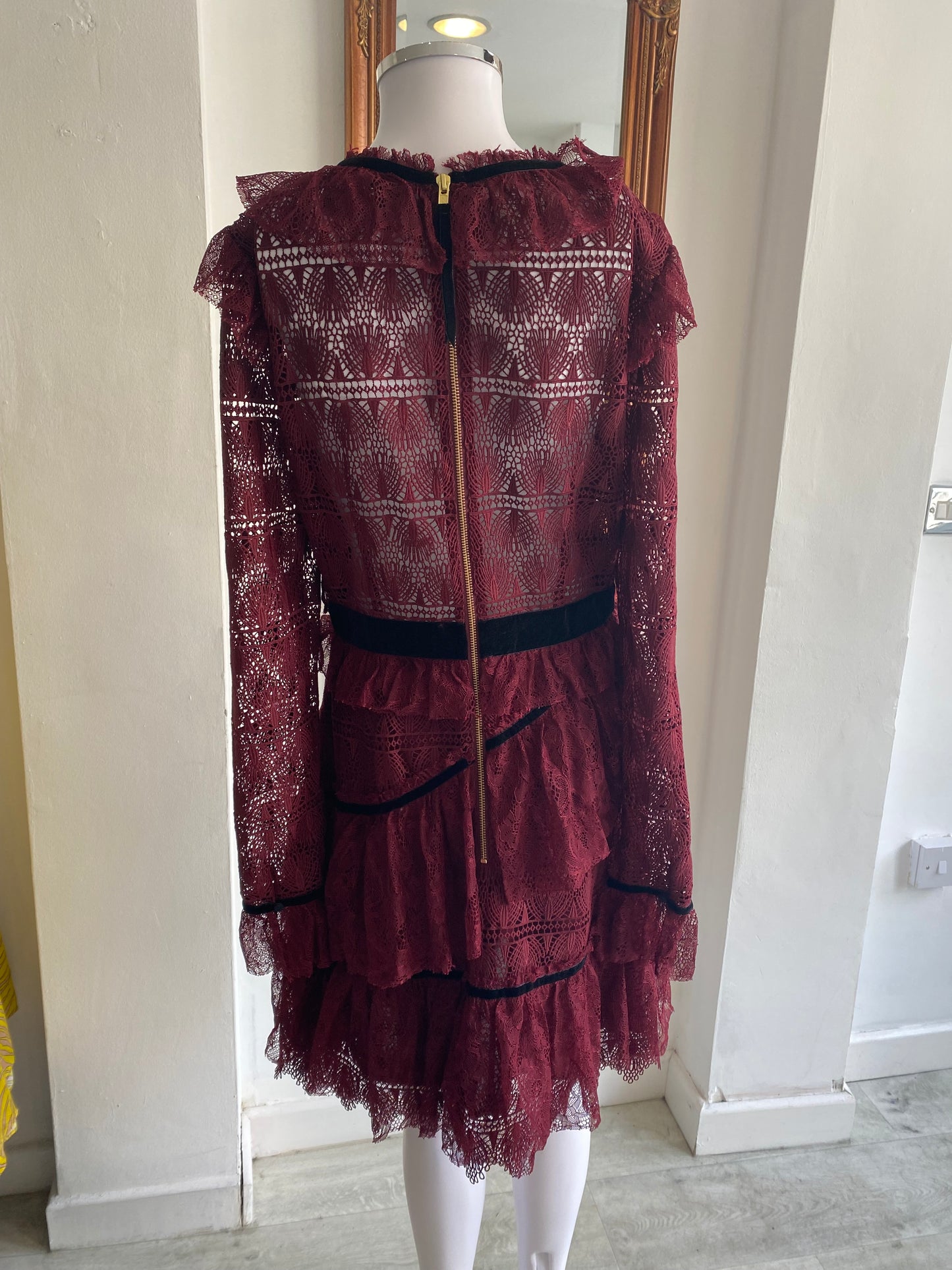 Perseverance Burgundy lace dress size 12