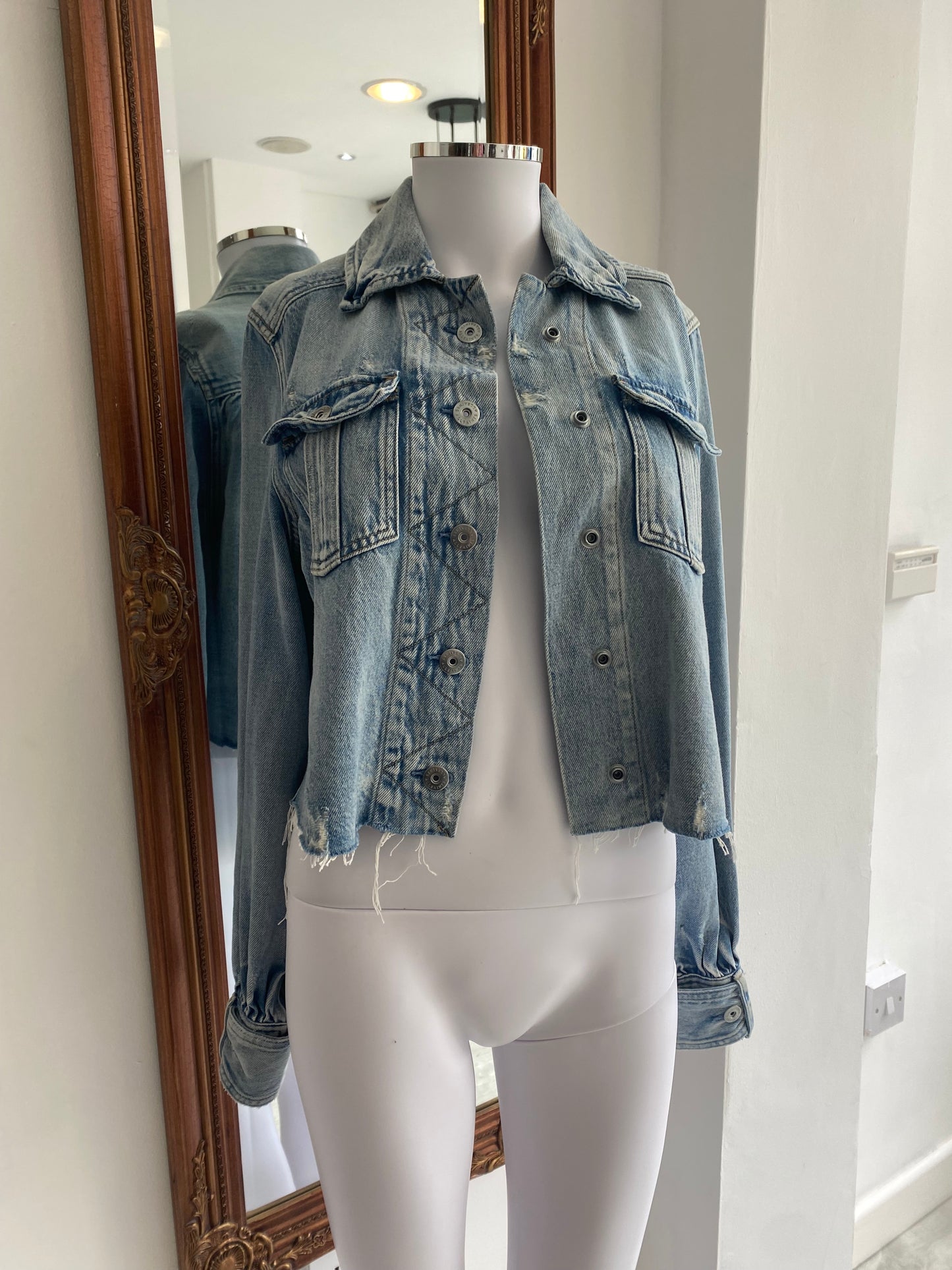 All Saints Light Blue Shacket Size 8