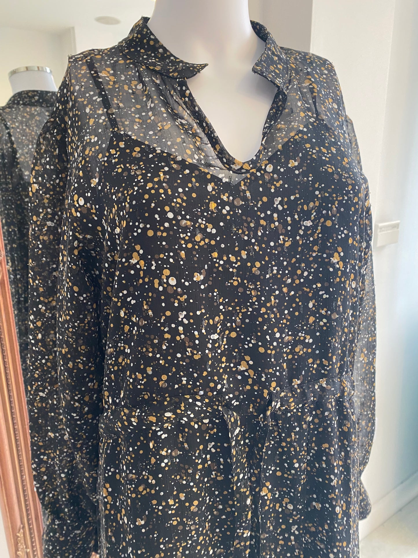 Blake Seven gold metallic dress size 12