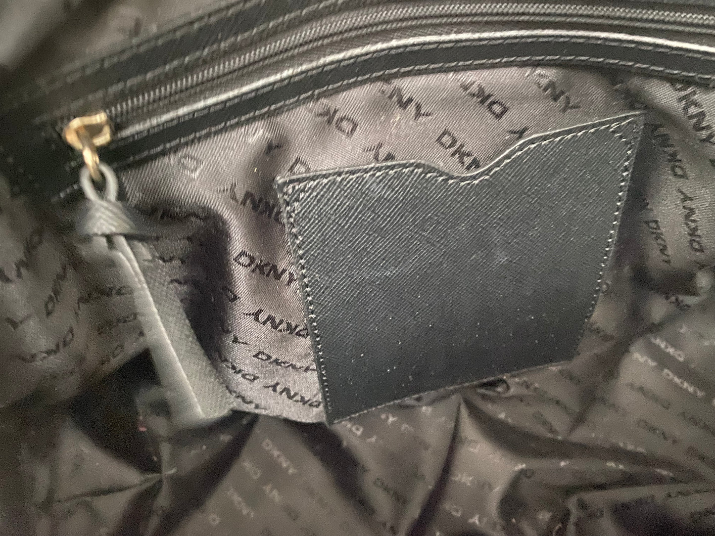 DKNY blue leather handbag