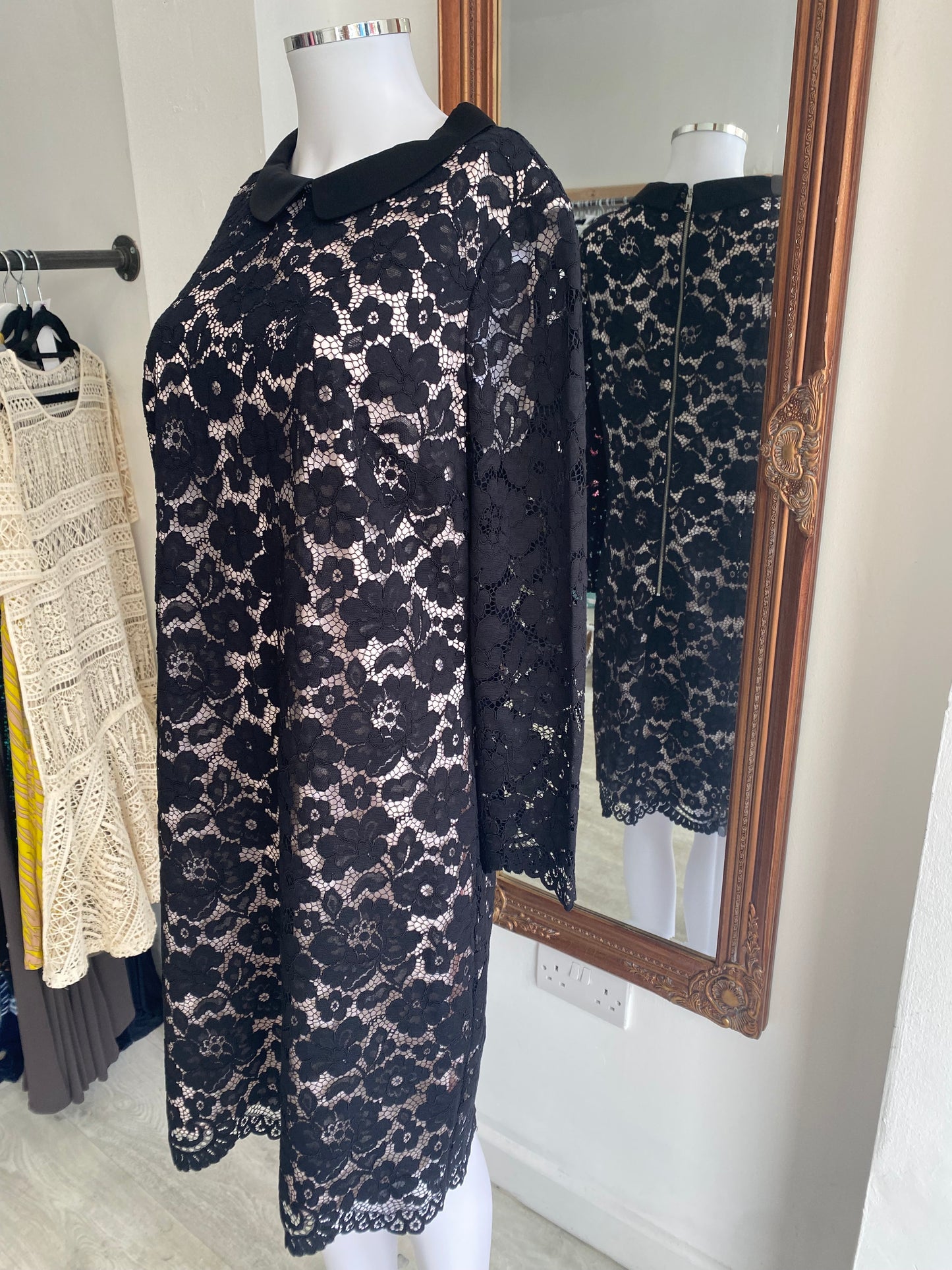 Ted Baker black lace dress size 12