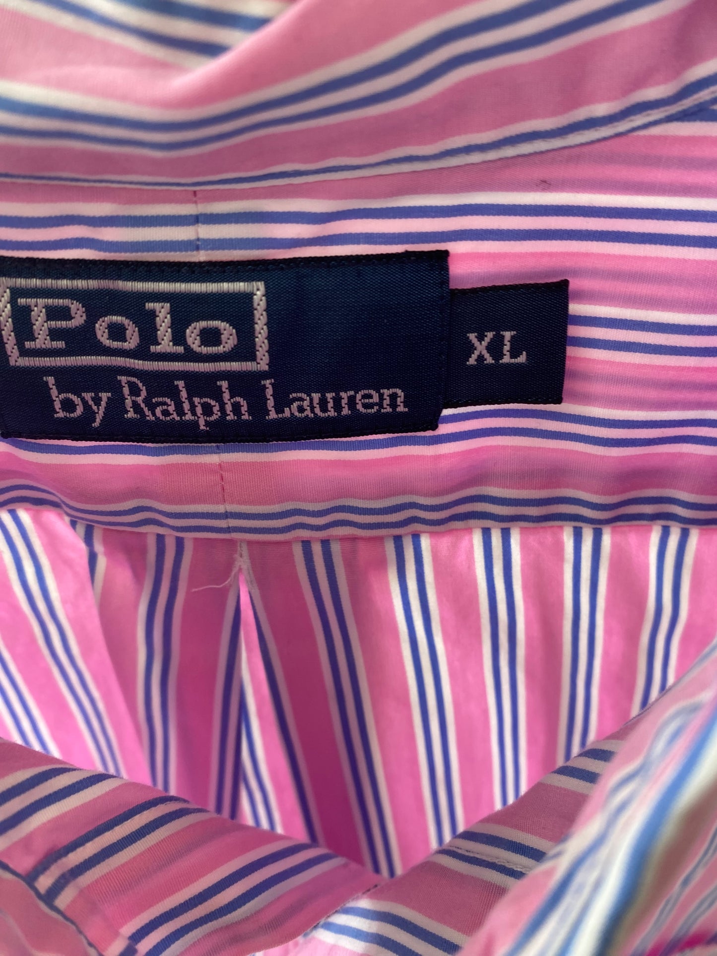 Polo Ralph Lauren Pink Striped Shirt Size XL