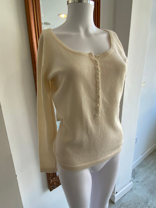 Pure Collection cream cashmere top or jumper size 8