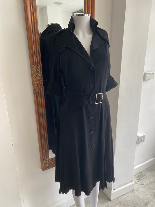 Karen Millen black belted dress size 8