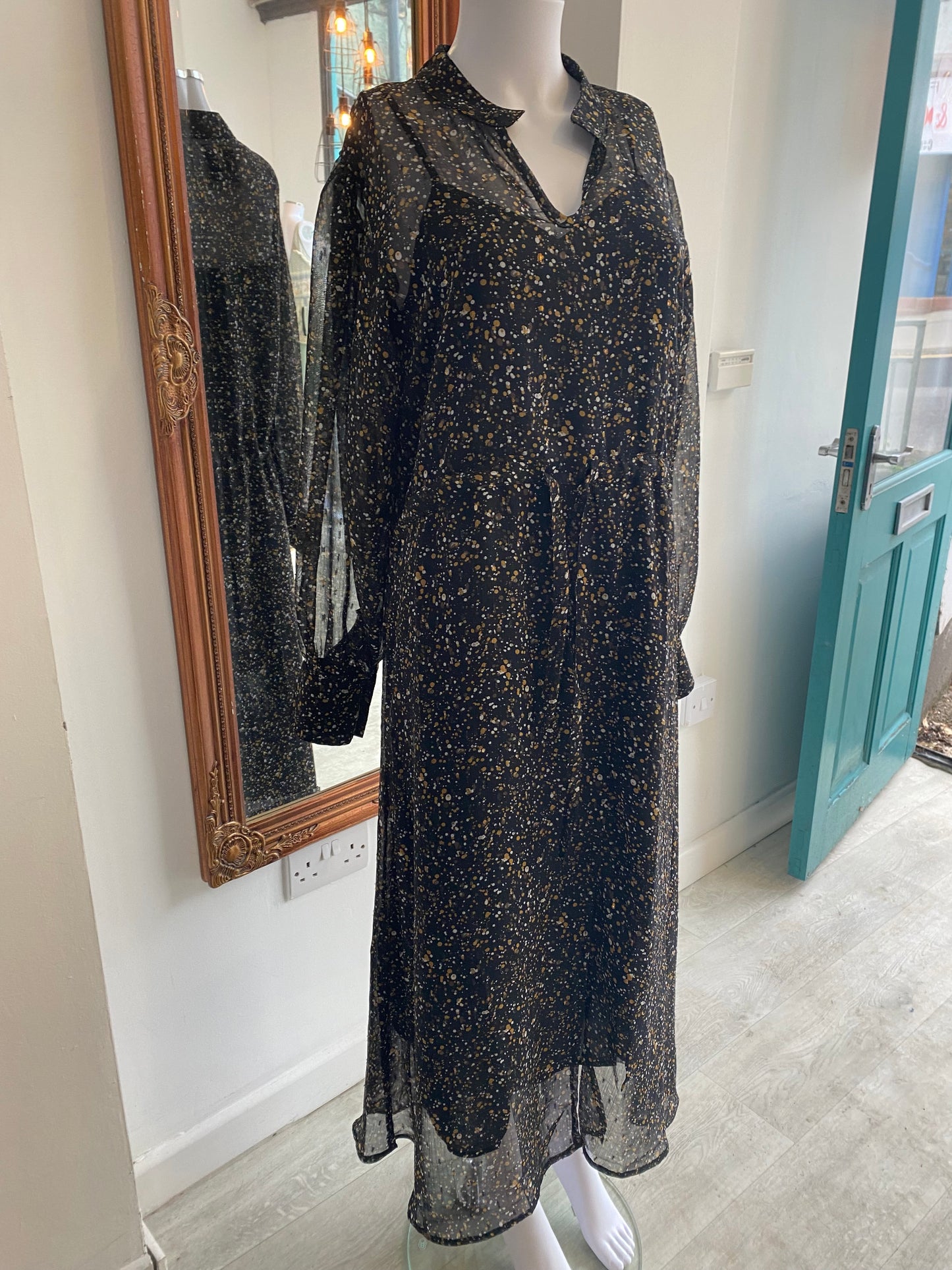 Blake Seven gold metallic dress size 12