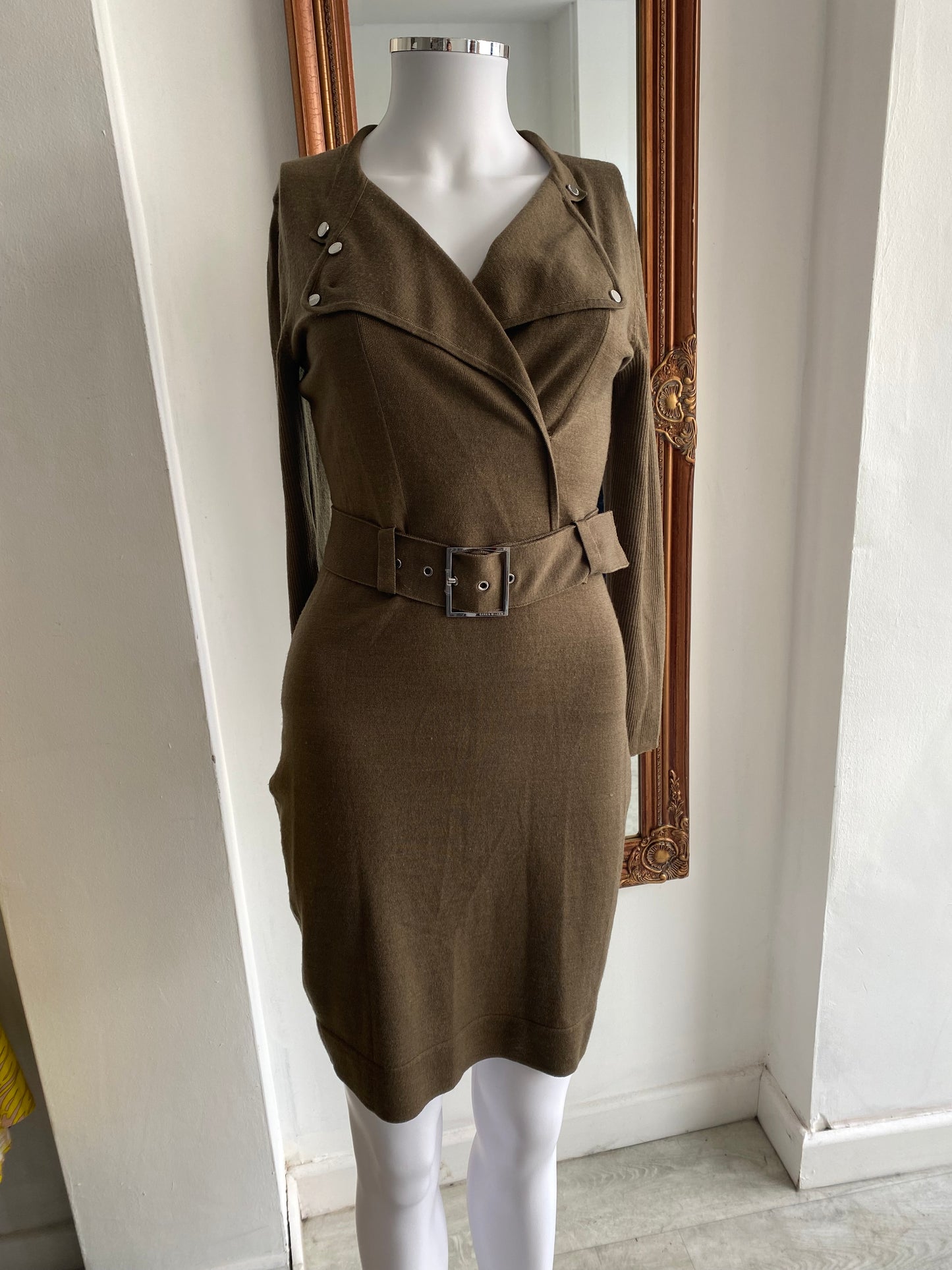 Karen Millen khaki dress size 8