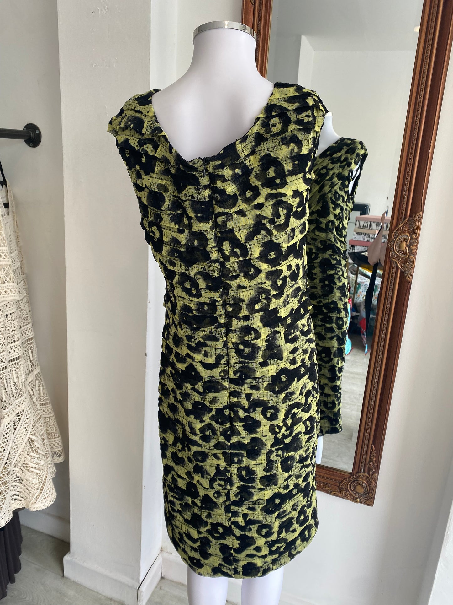 Gold animal print dress size 14