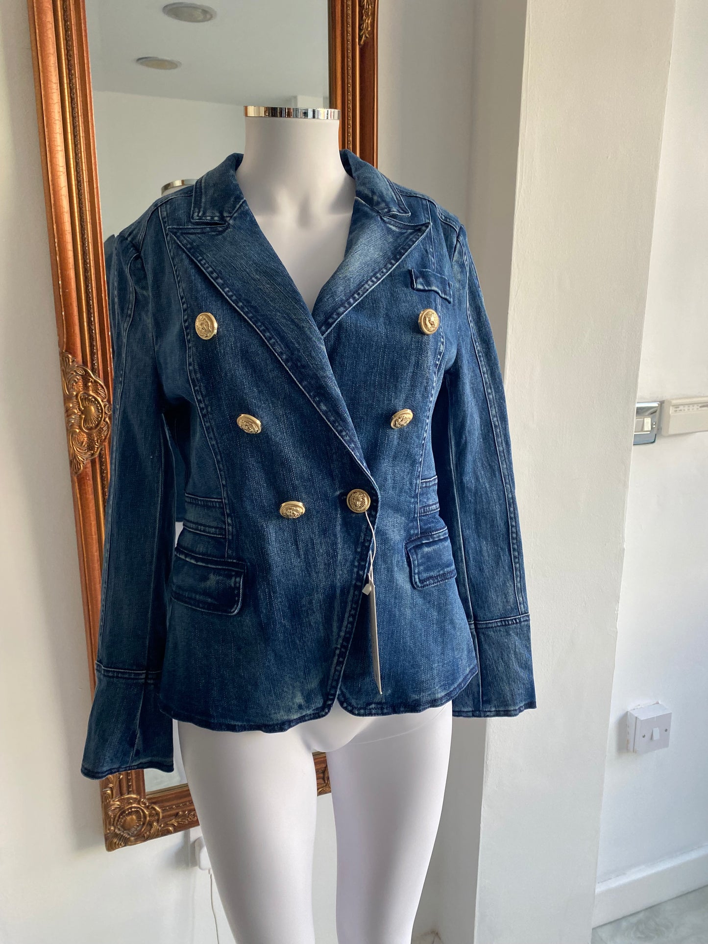 Sarah Ashley Cotton Denim Jacket Size Medium 12-14