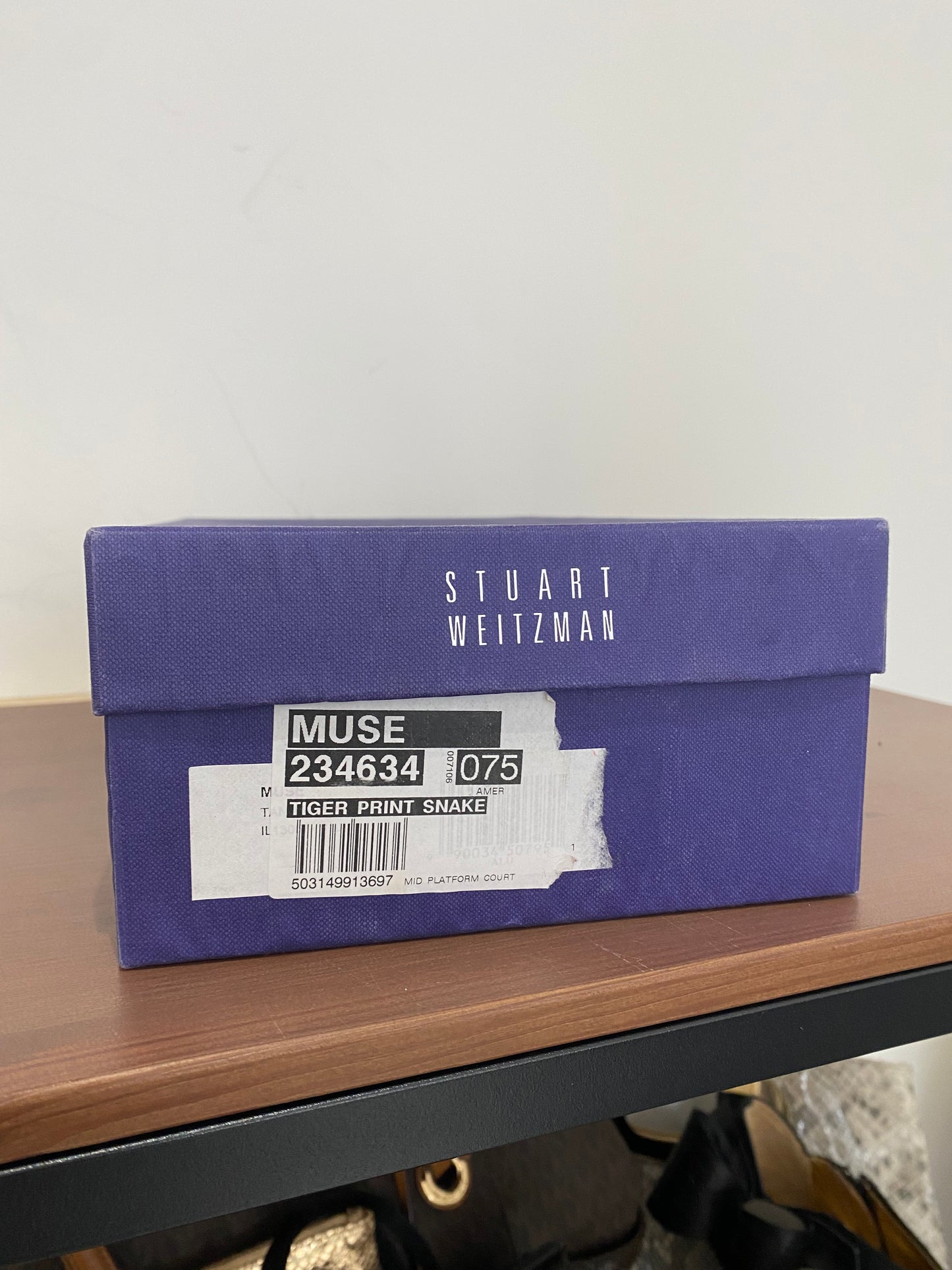 Stuart Weitzman X Russell and Bromley Muse Tiger Print Court Shoes Size 5