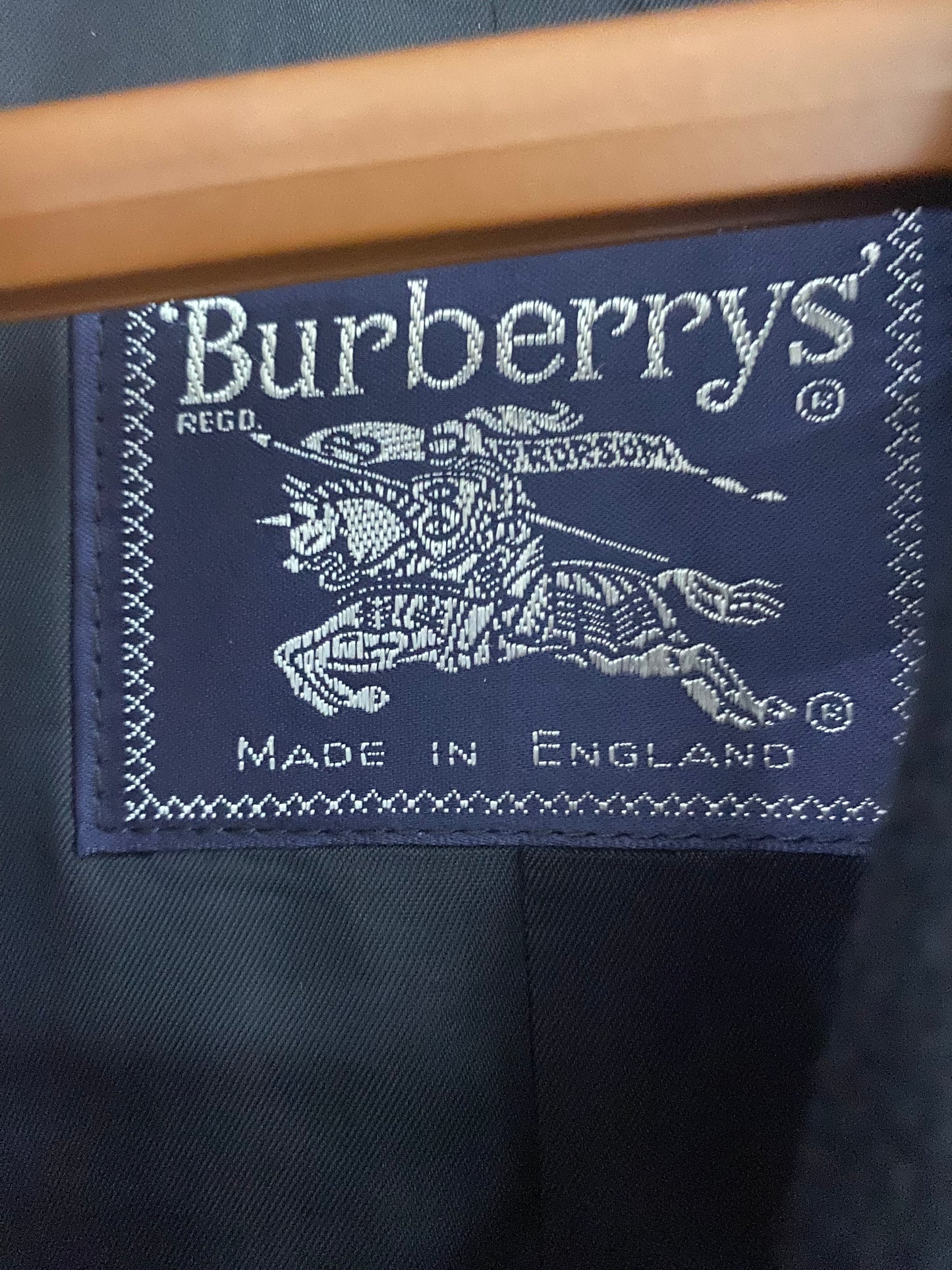 Burberry 100% Cashmere Coat Midnight Blue Size XL