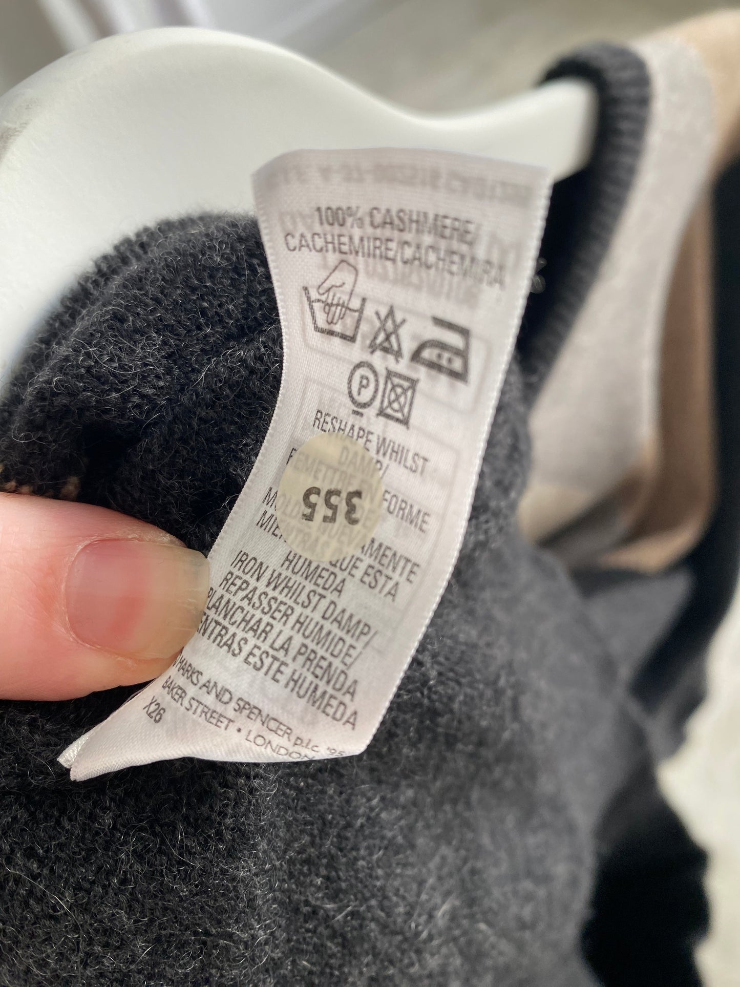 Marks and Spencer Argyle Cashmere Jumper Size XL