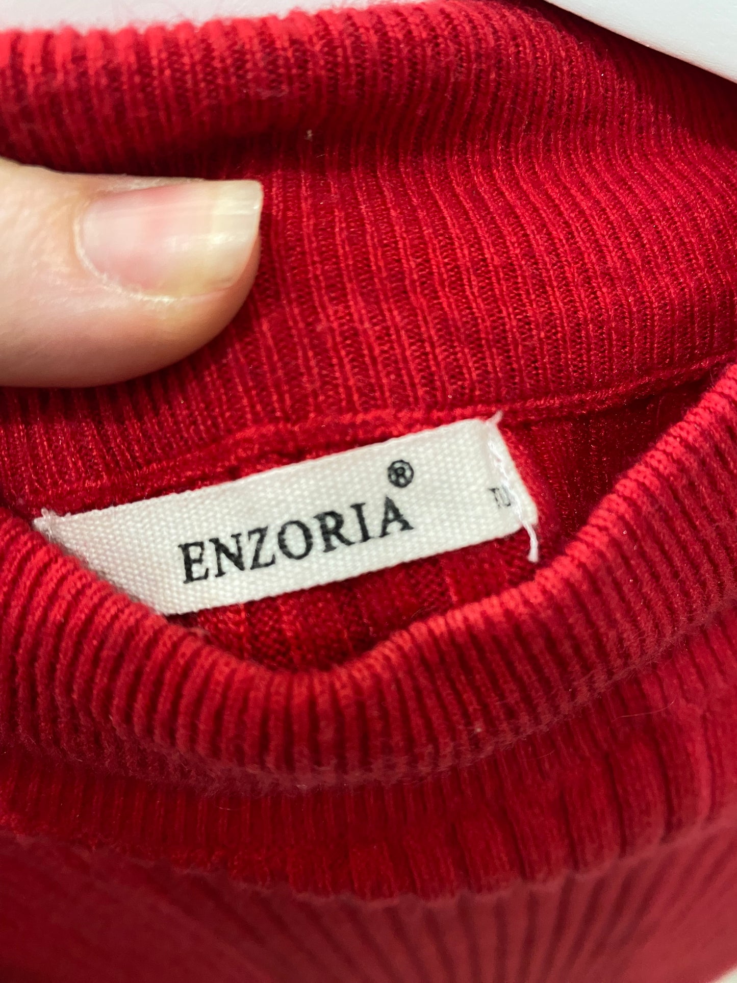 Enzoria Red Knit Top Size 8-10