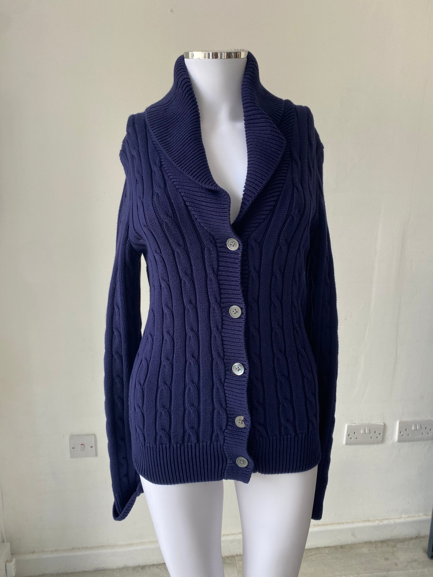 Ralph Lauren Sport Navy Cardigan Size 8