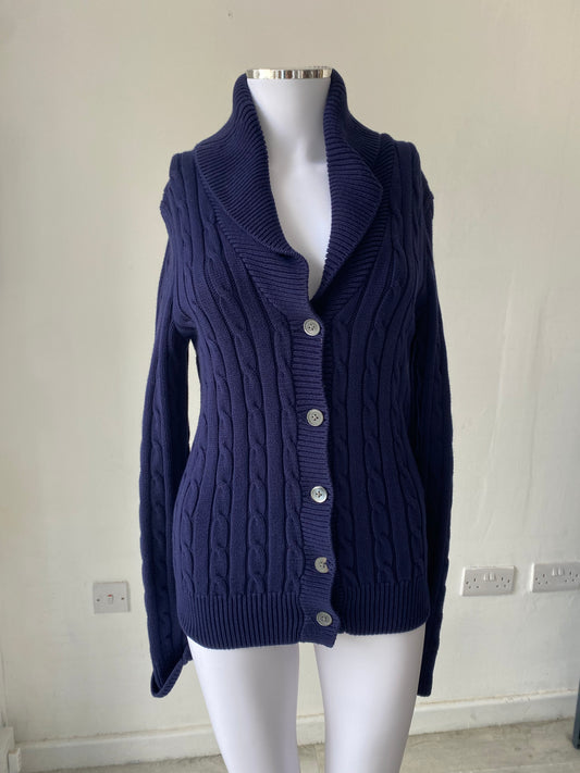 Ralph Lauren Sport Navy Cardigan Size 8
