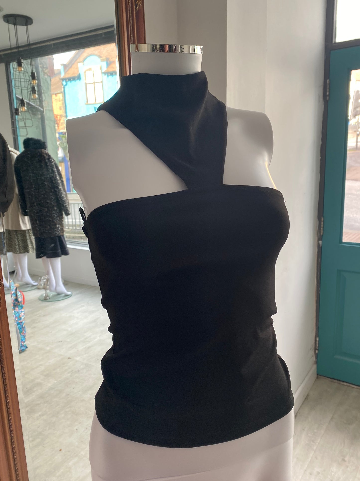 Zara Black Cut Out Top Brand New