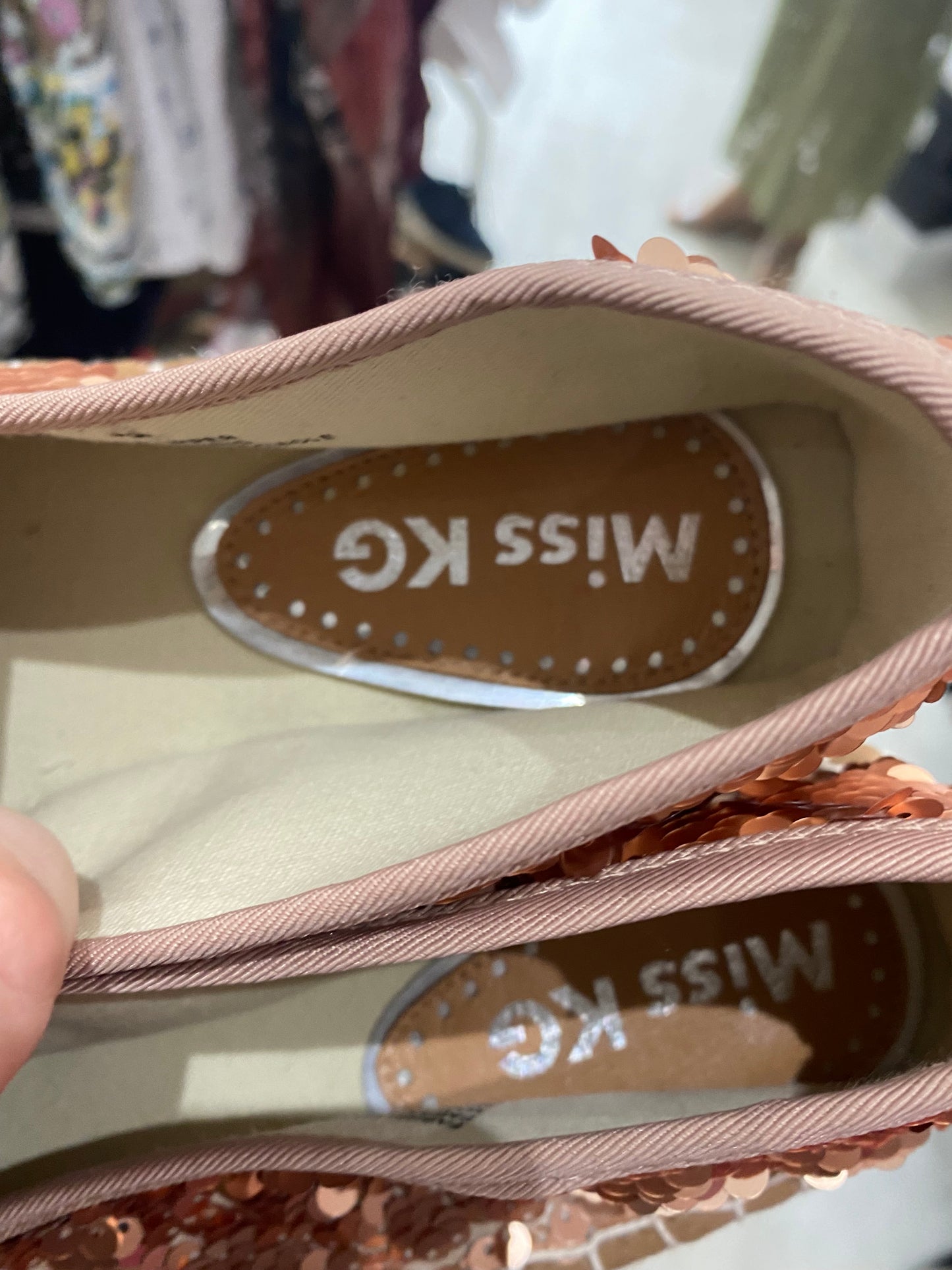 Miss KG Desiree Gold Sequin Espadeilles Size 6 New with Box