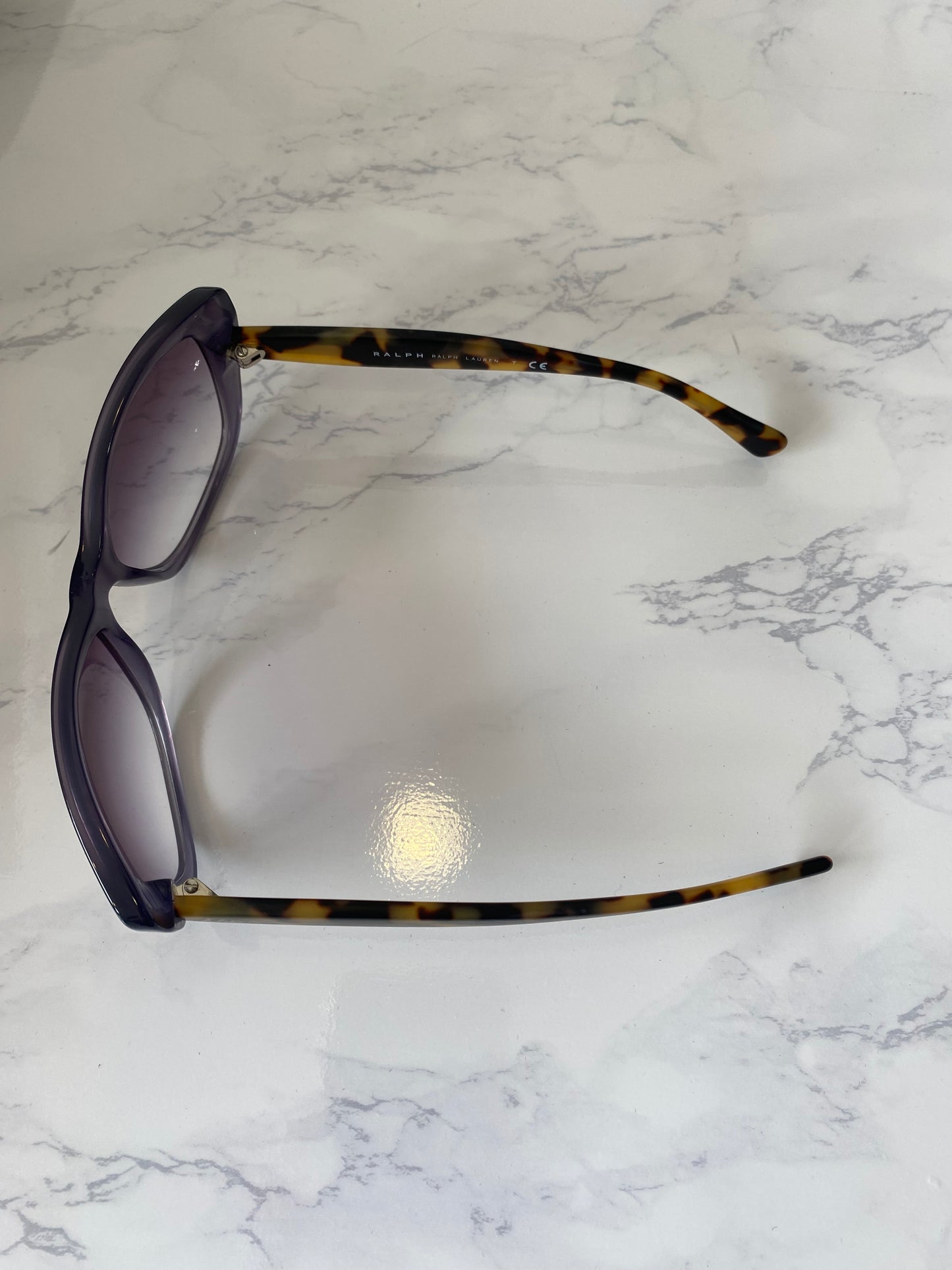 Ralph Lauren Purple Sunglasses with Tortoiseshell Print Arms