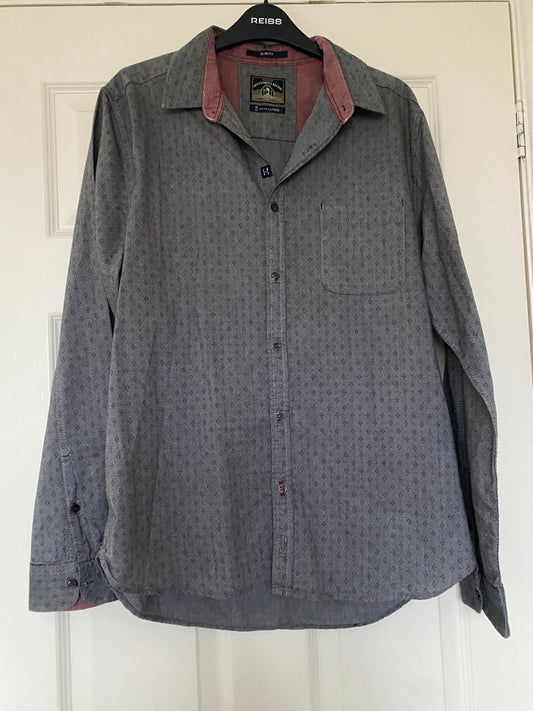White Stuff Grey Patterned Shirt Size Large
