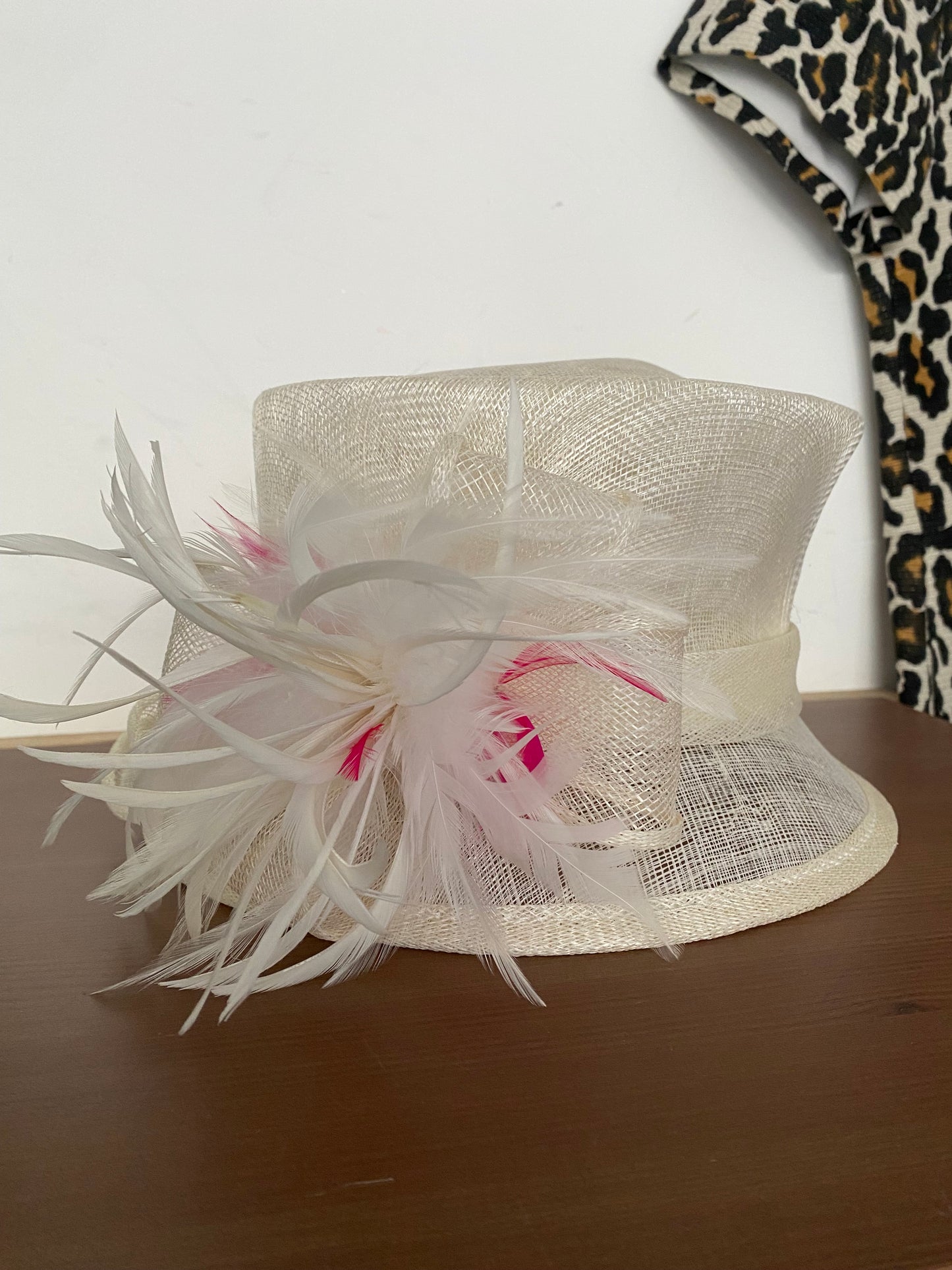Roman white formal hat