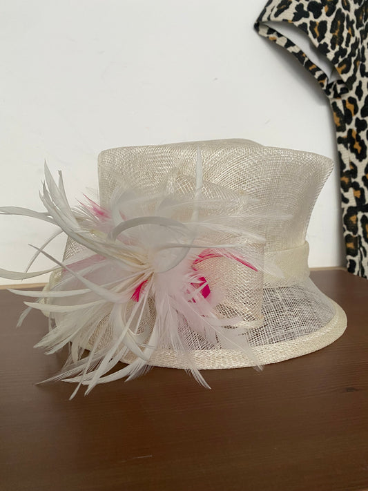 Roman white formal hat