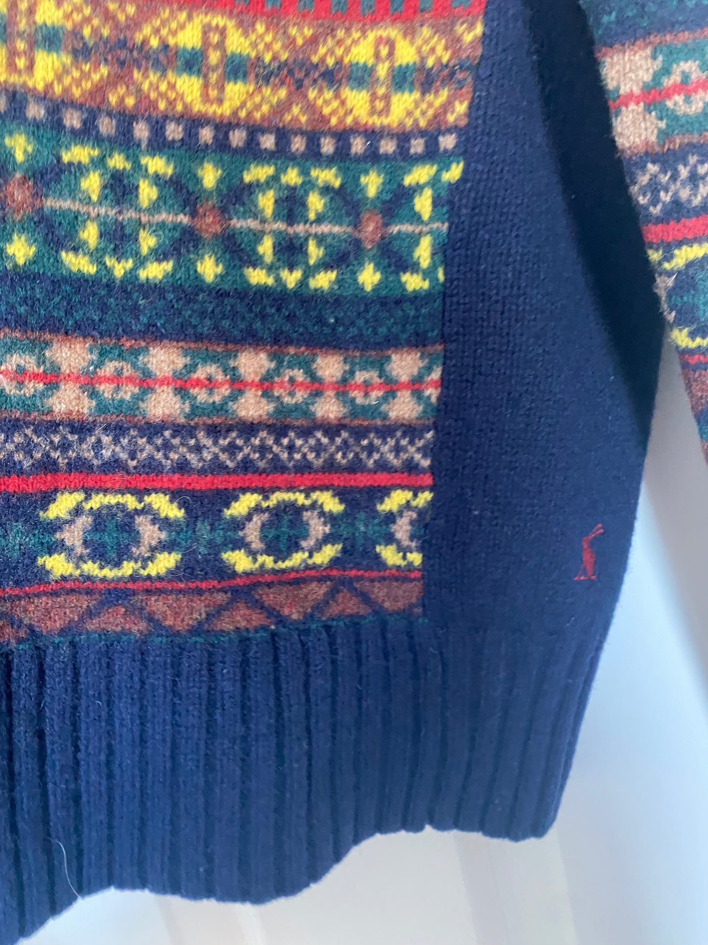 Joules Gilman Navy Fairisle Knit Size XL