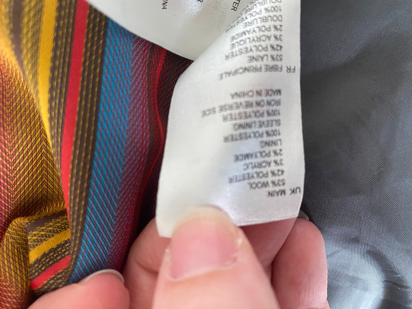 White Stuff Wool Blend Tweed Coat Size Large