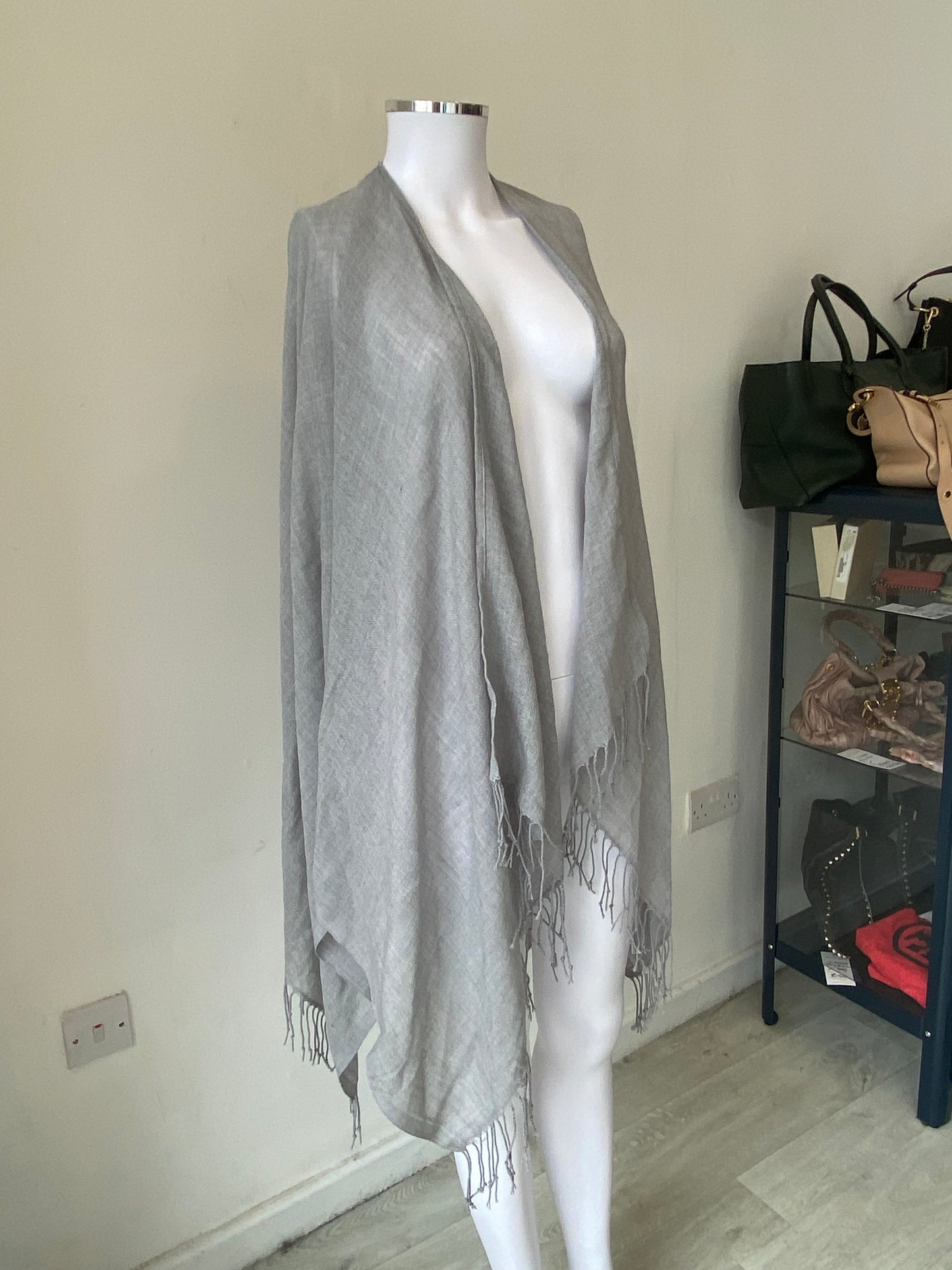 Phase Eight Light Blue Knit Cape One Size