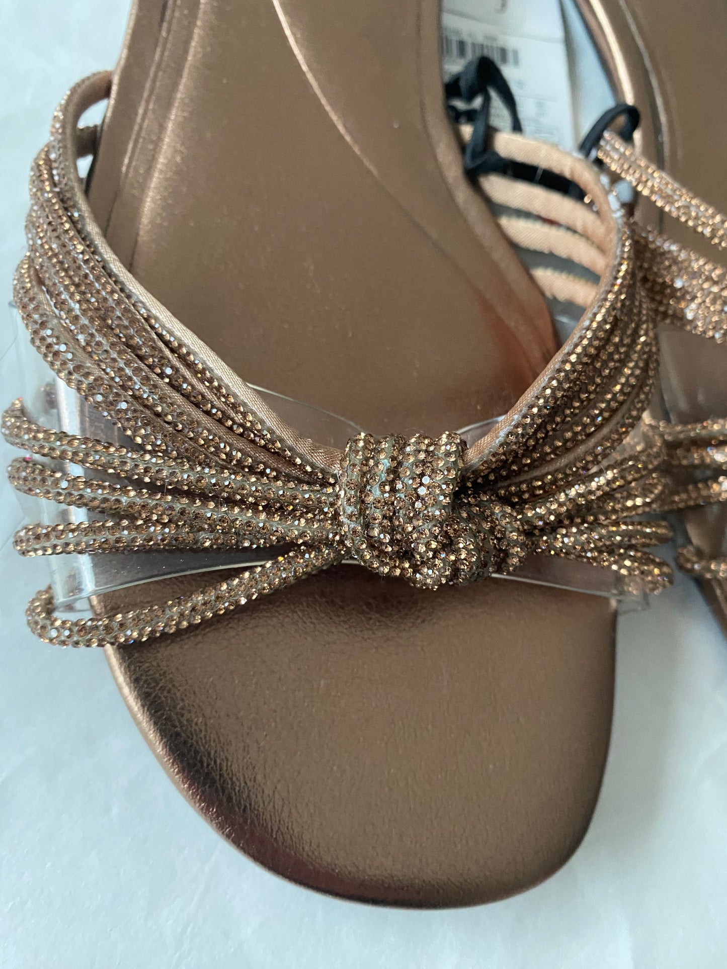 Zara bronze diamante sandals size 5