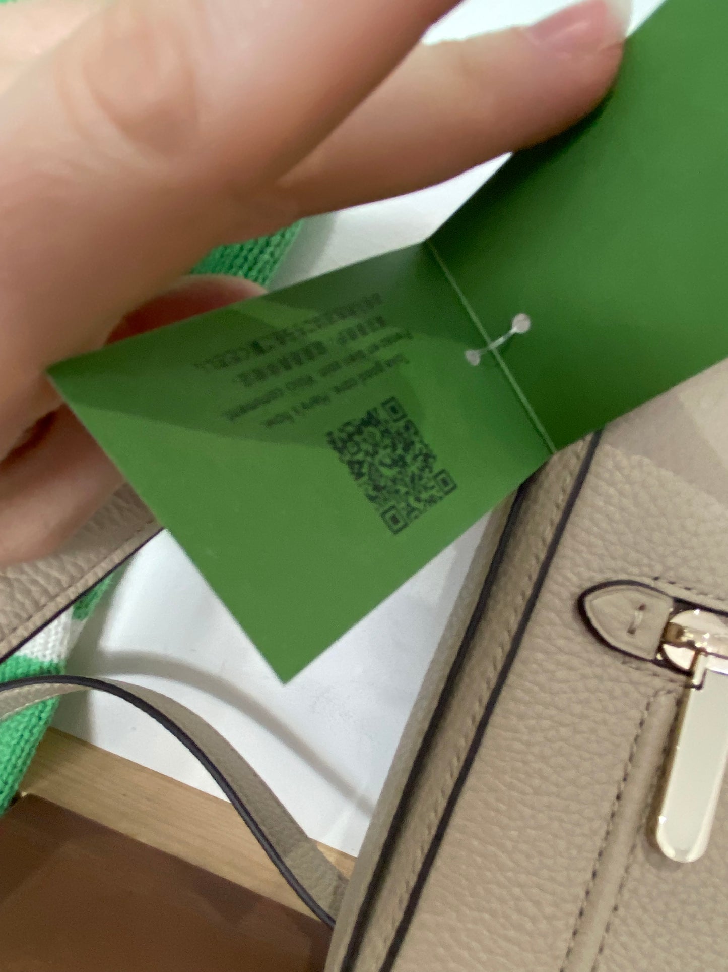 Kate Spade Hudson pebbled leather handbag cream