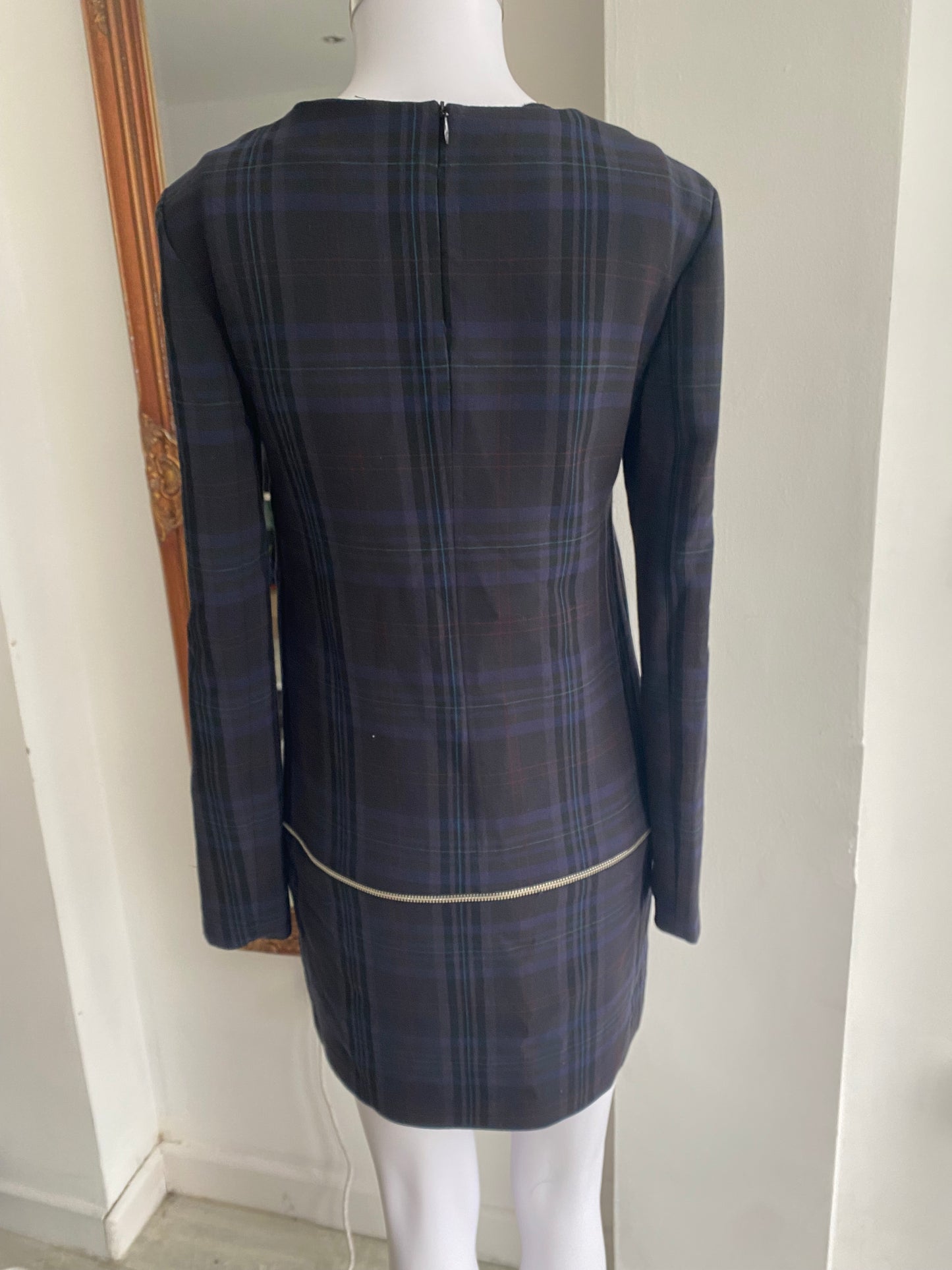 Zara checked dress size 8