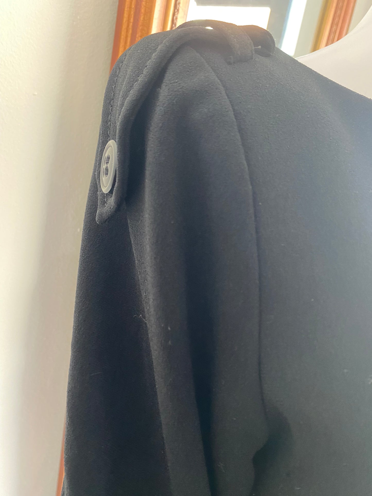 Karen Millen black button detail dress size 8