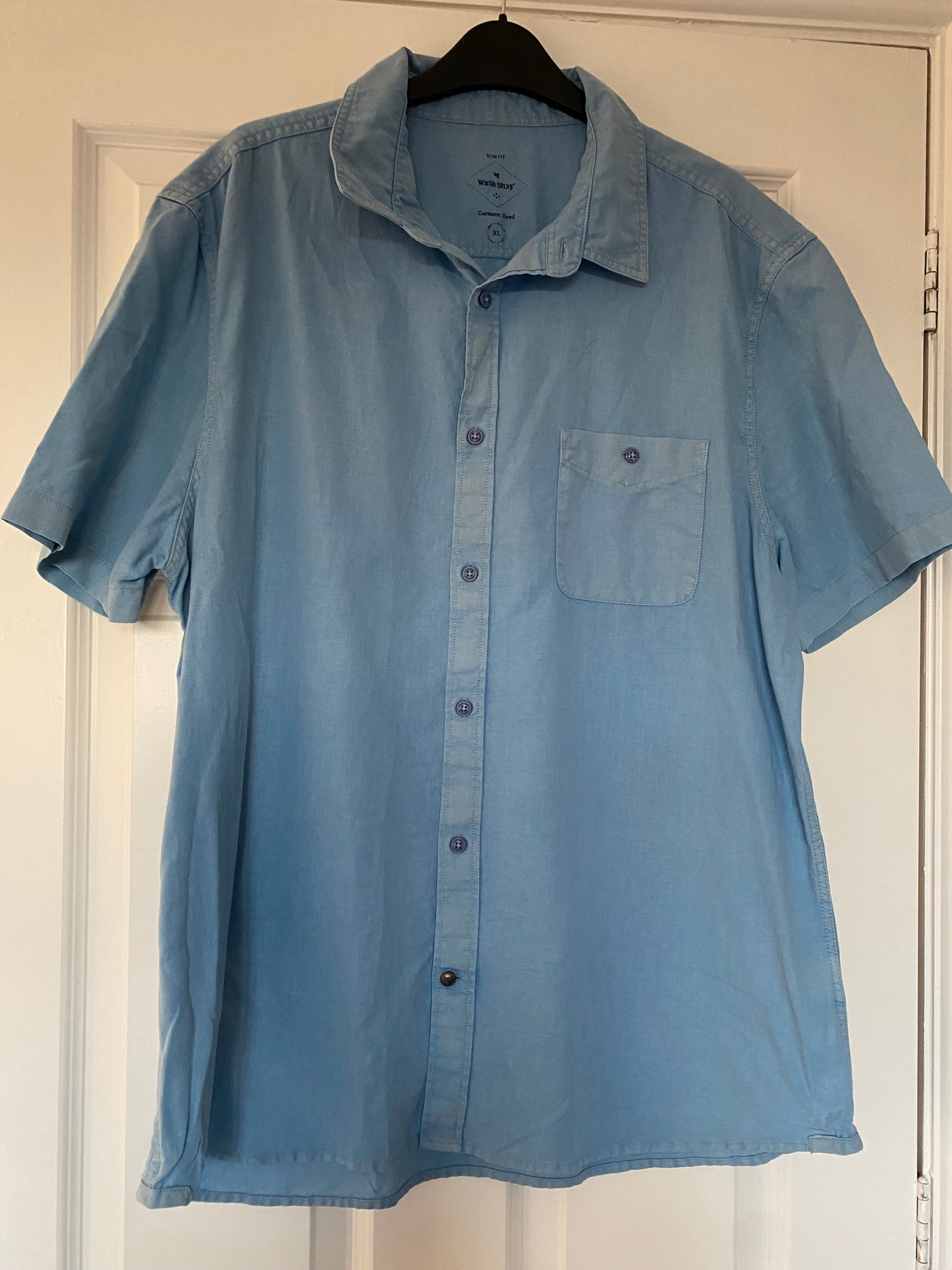 White Stuff Linen and Cotton Light Blue Shirt Size XL